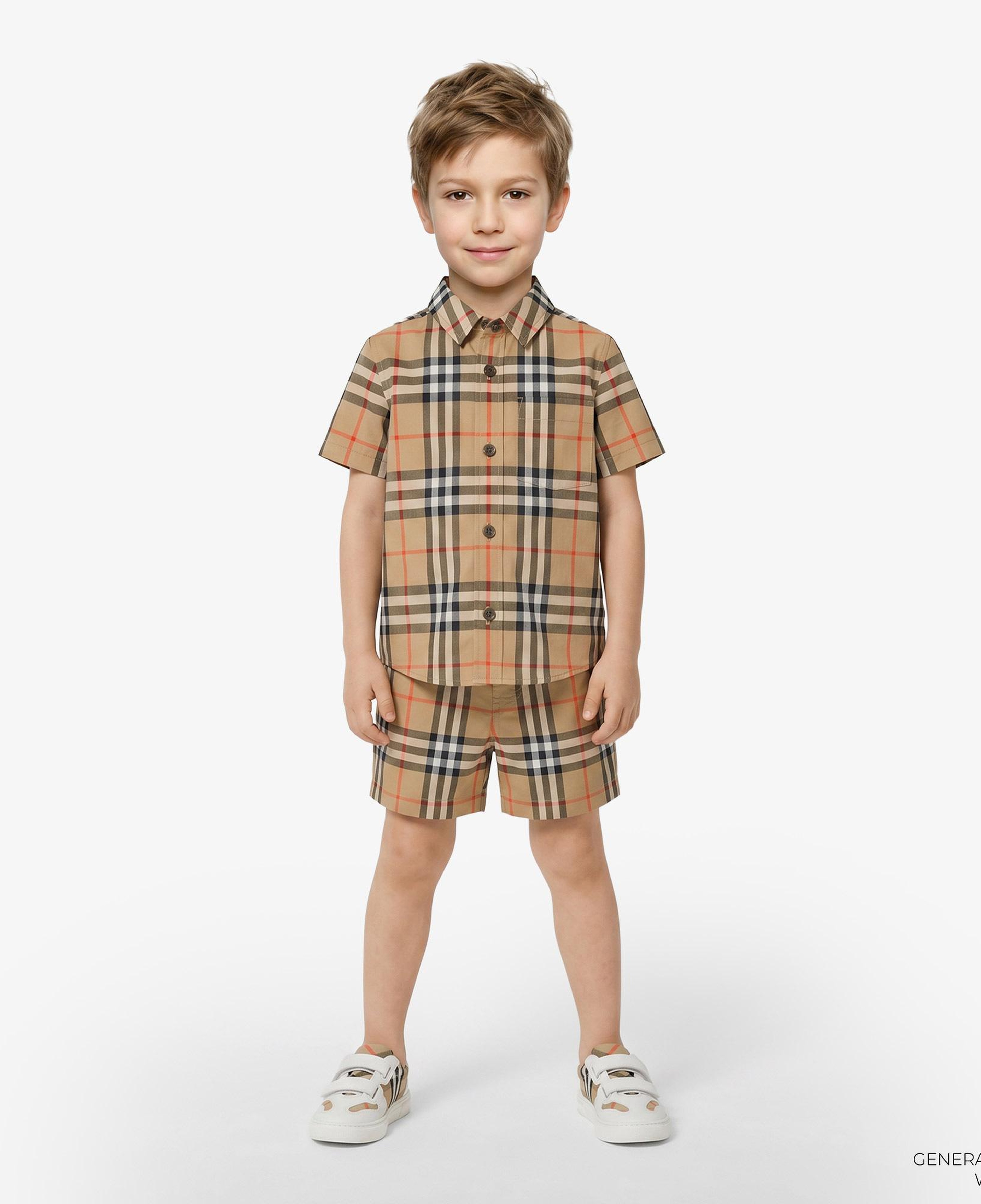 Burberry Owen Check Çocuk Bej Gömlek