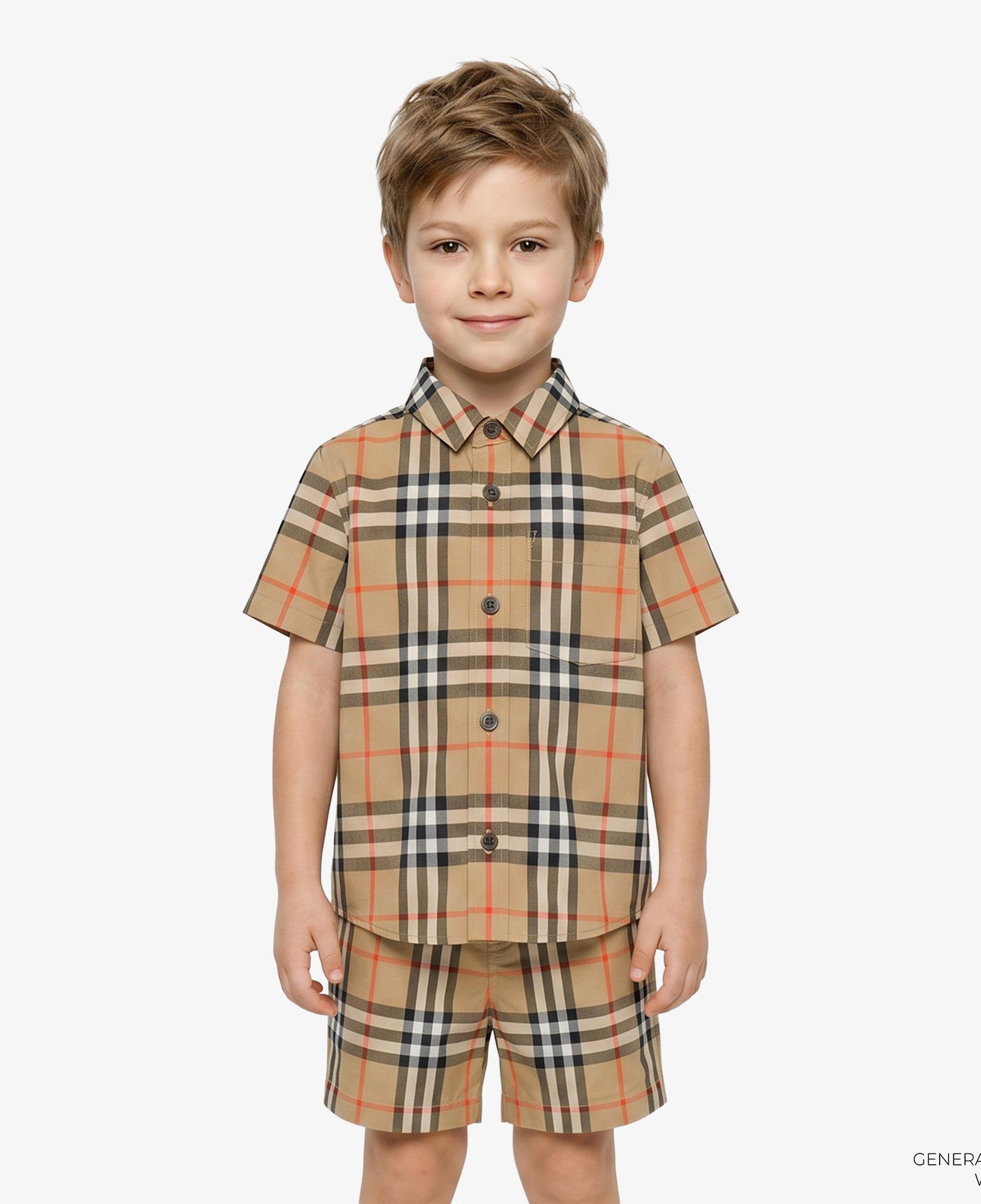 Burberry Owen Check Çocuk Bej Gömlek