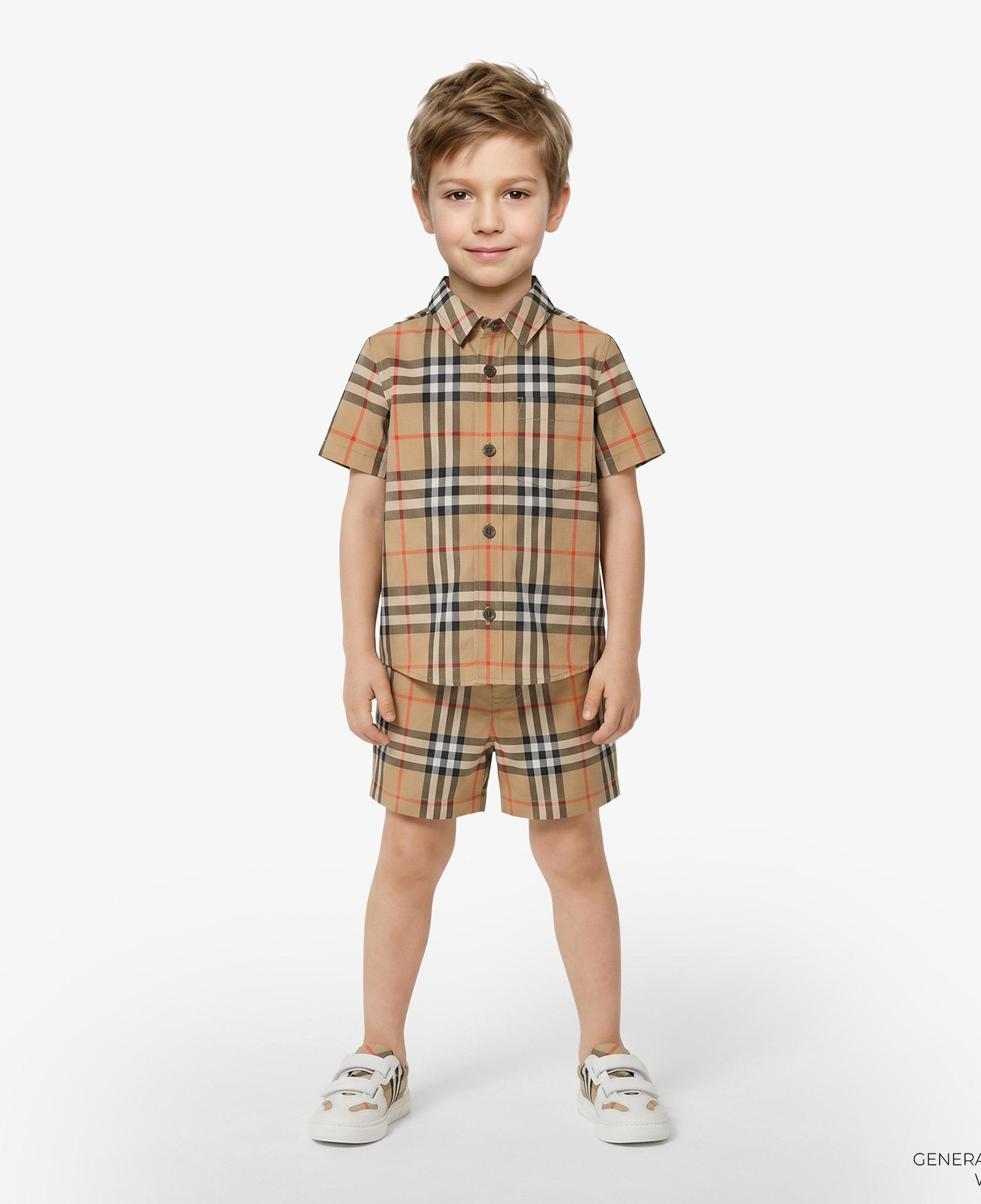 Burberry Owen Check Çocuk Bej Gömlek