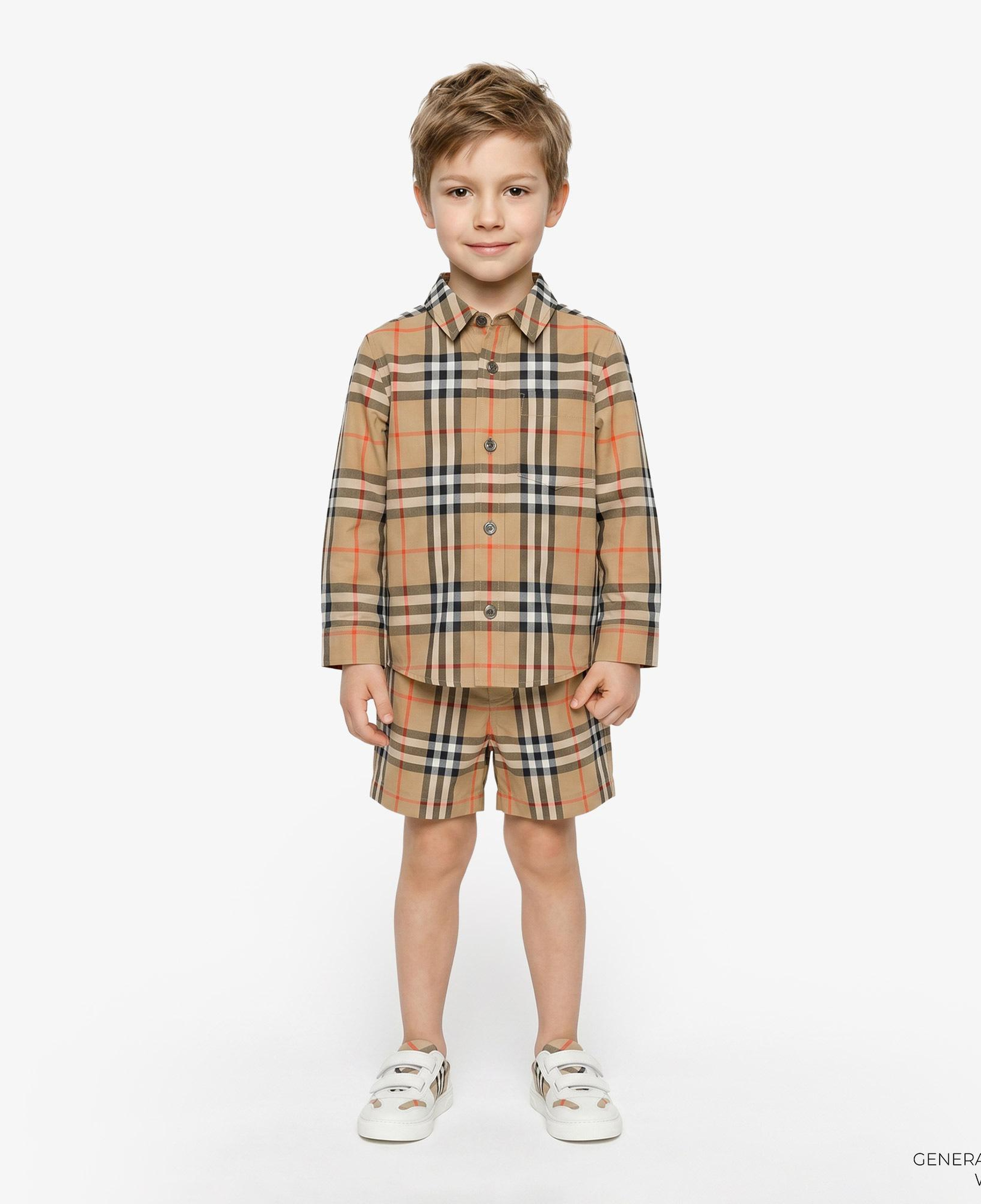 Burberry Owen Check Çocuk Bej Gömlek