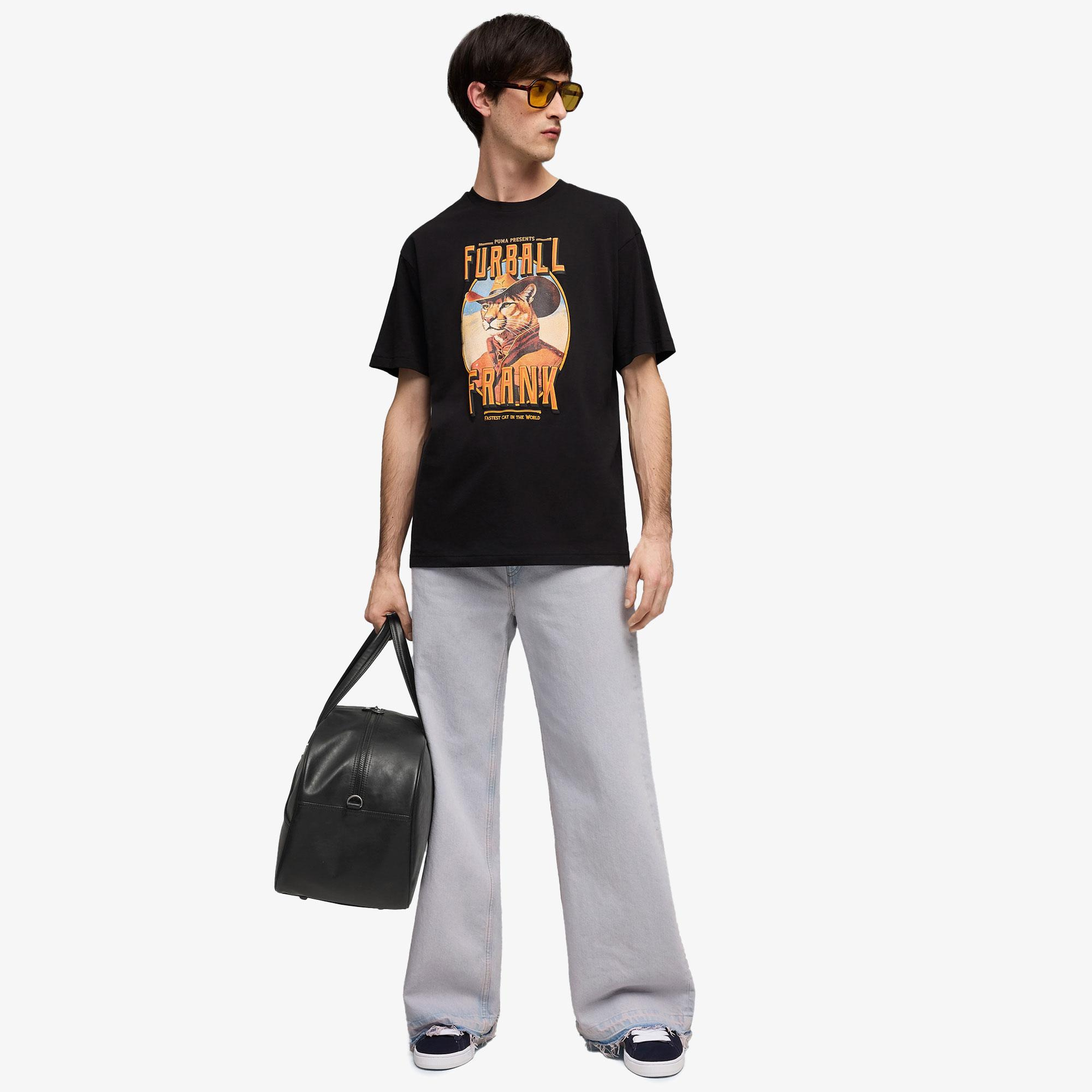 Puma Graphic Erkek Siyah T-Shirt