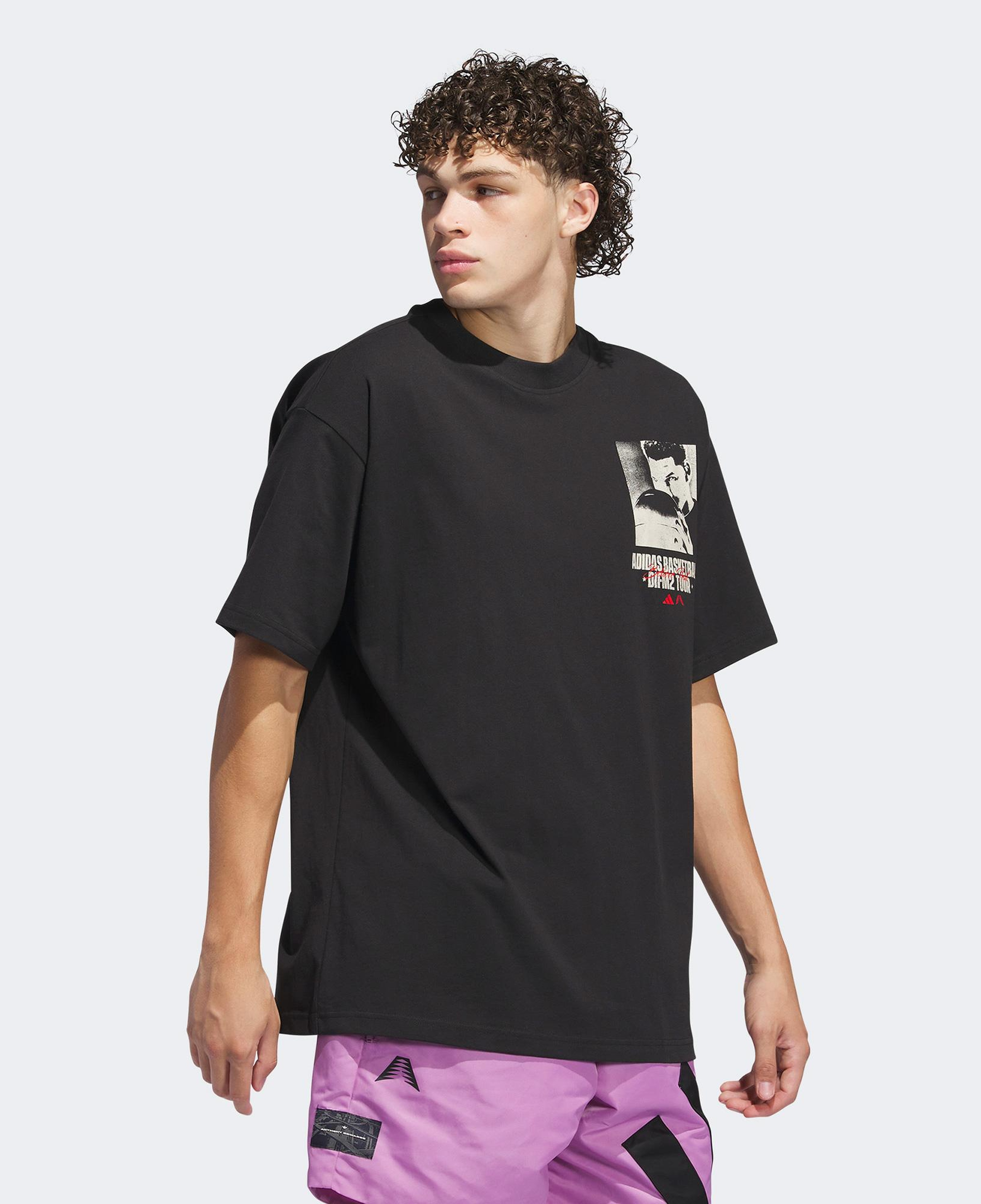 adidas Anthony Edwards Graphic Erkek Siyah Günlük T-Shirt