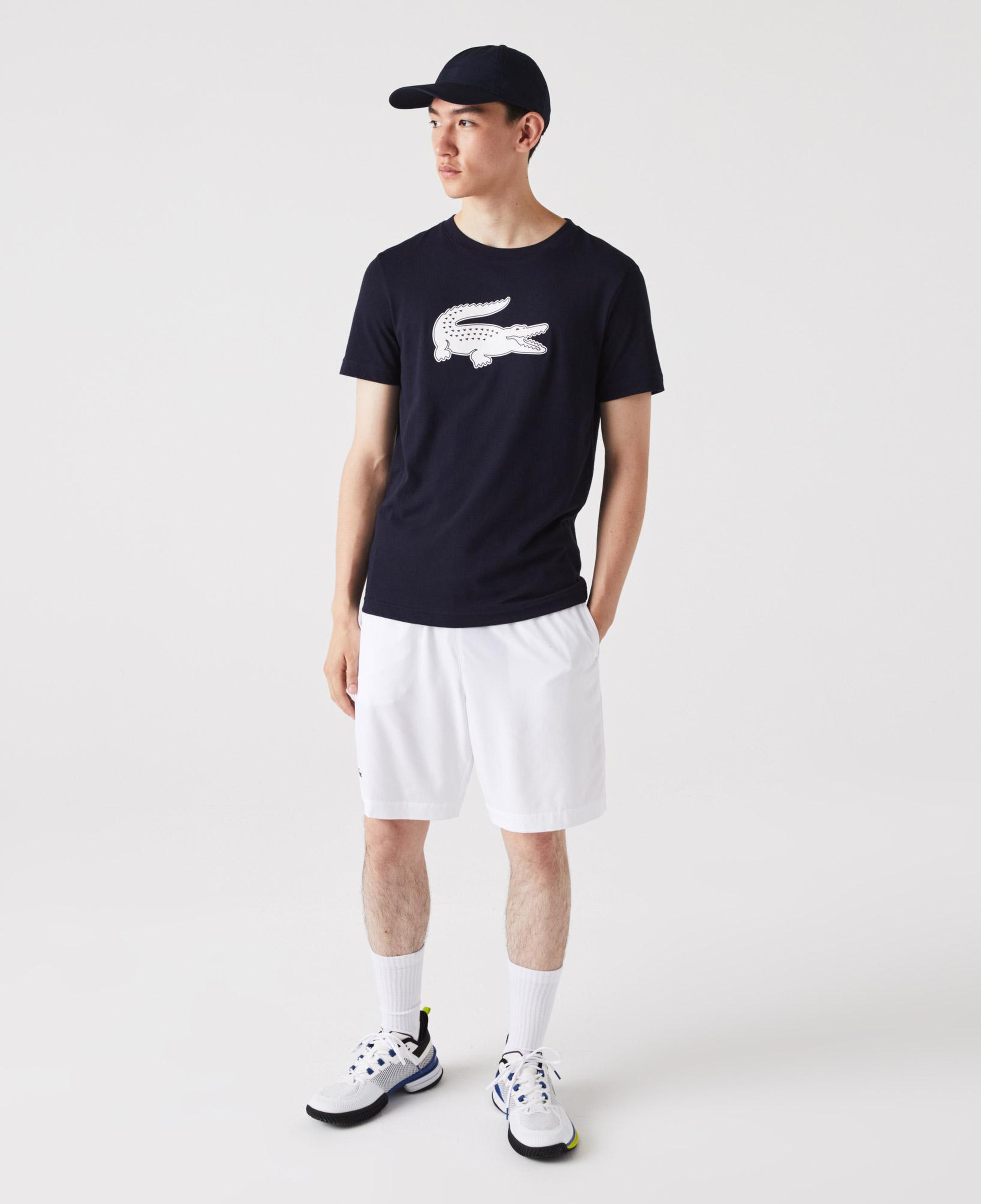 Erkek Regular Fit Bisiklet Yaka Baskılı Lacivert T-Shirt
