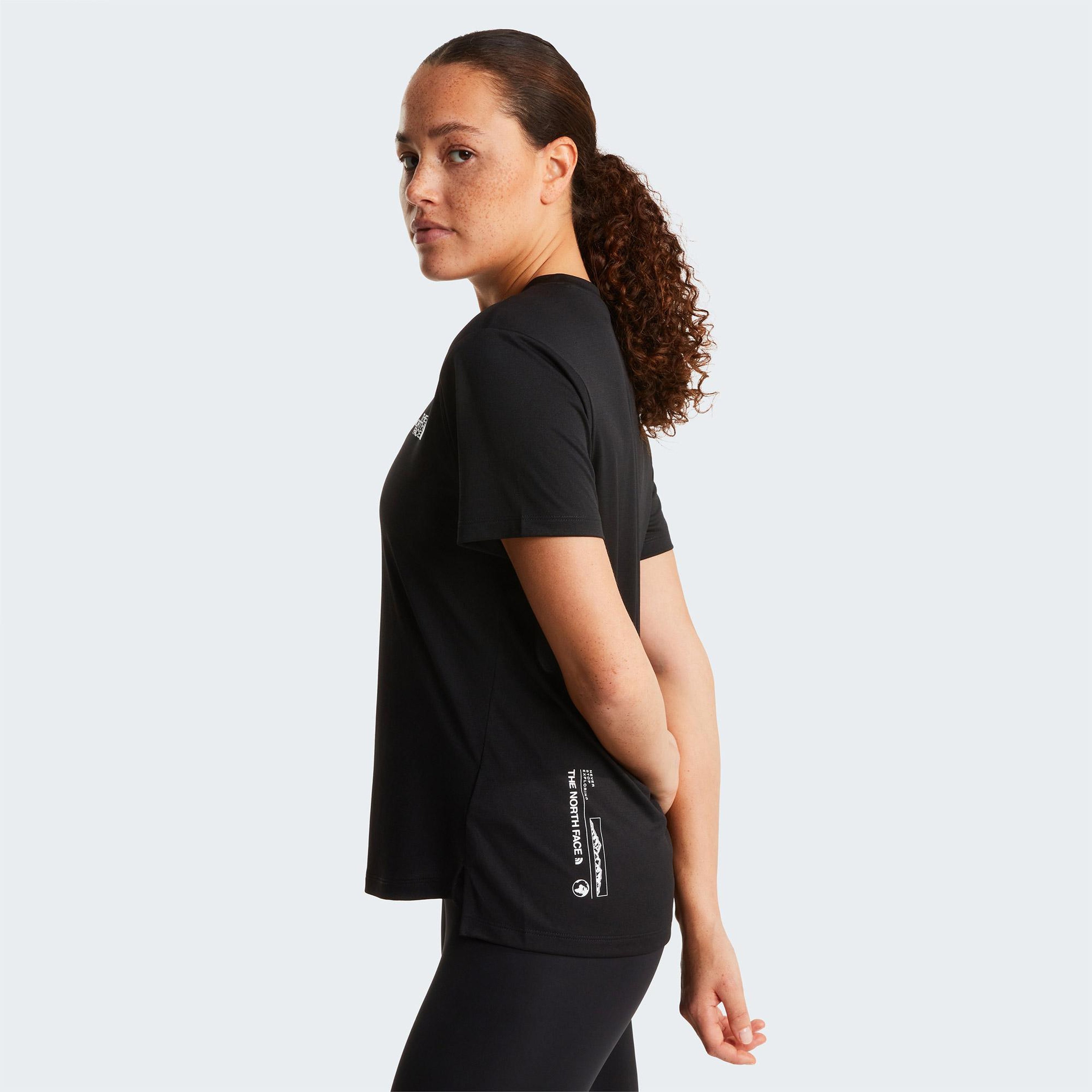 The North Face Flex Short Sleeves Graphic Kadın Siyah T-Shirt
