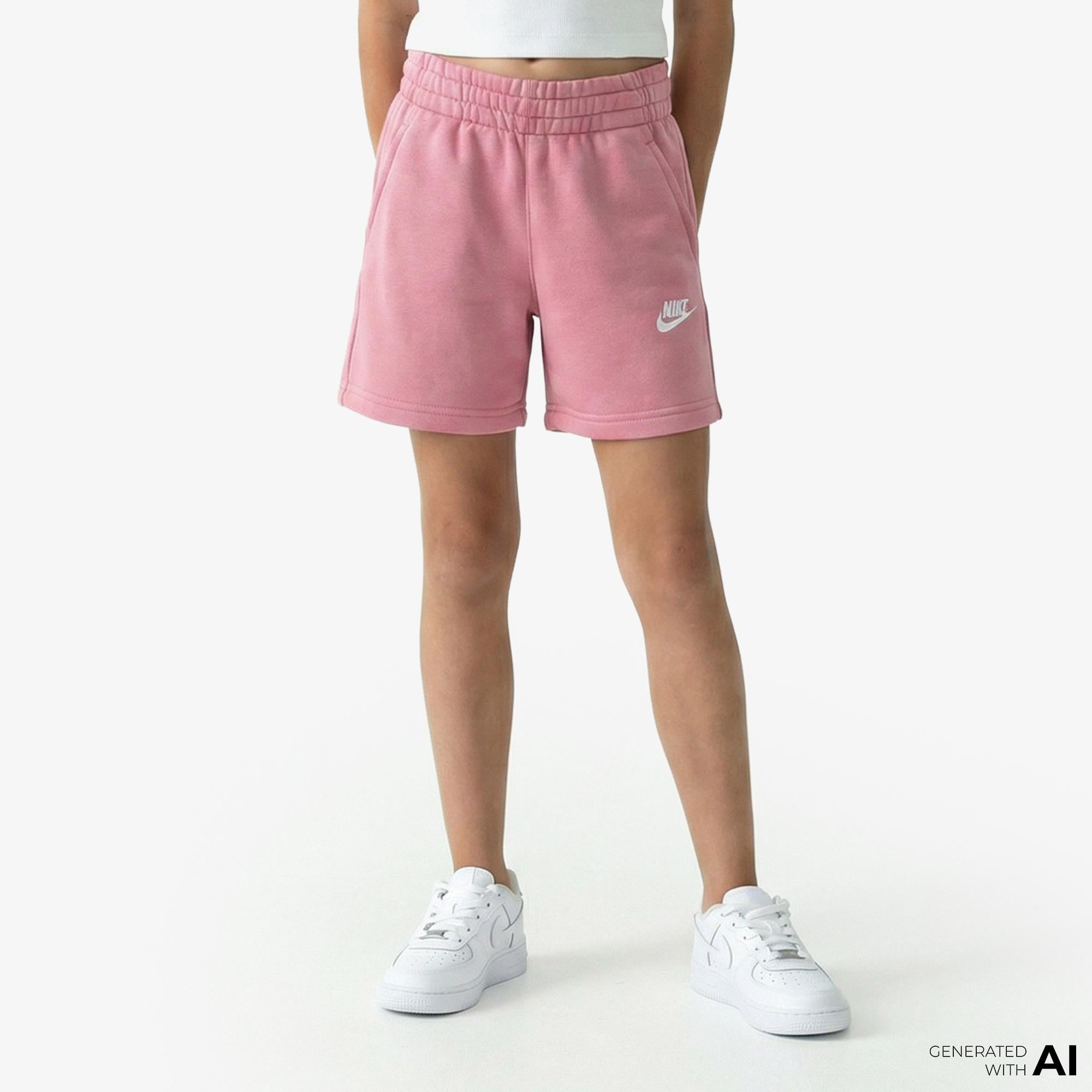 Nike Sportswear Club Fleece 13 cm Çocuk Pembe Şort