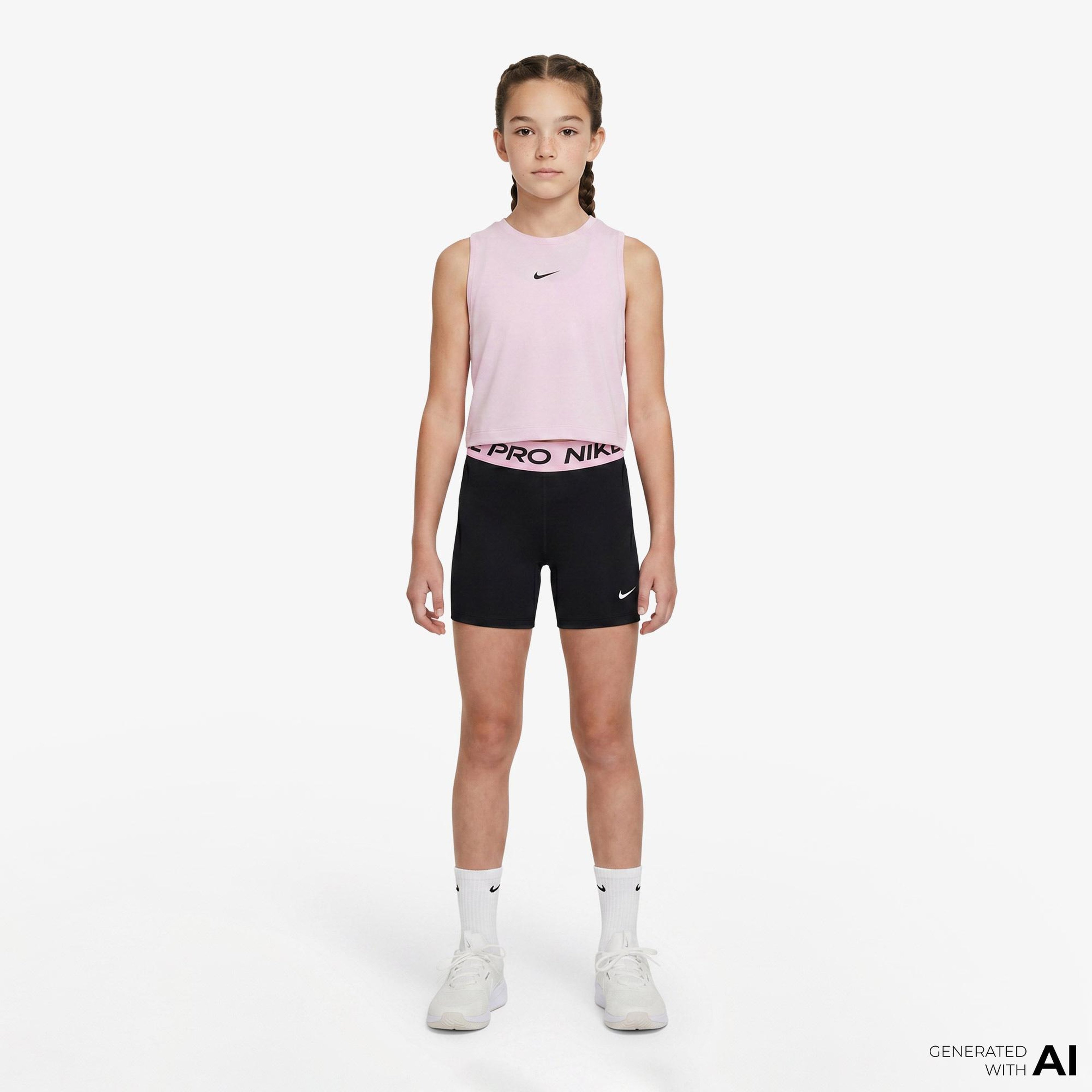 Nike Pro Dri-Fit 13 cm Çocuk Siyah Kısa Tayt