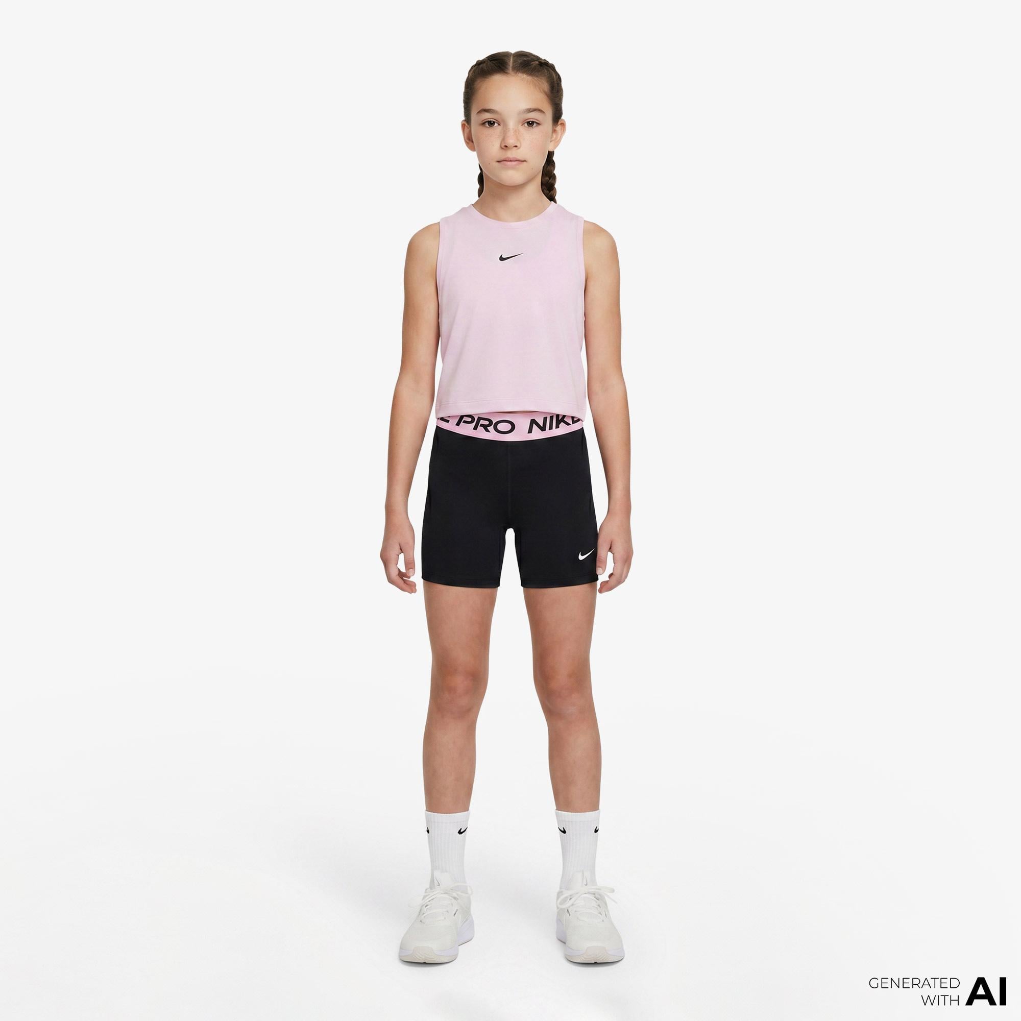 Nike Pro Dri-Fit 13 cm Çocuk Siyah Kısa Tayt