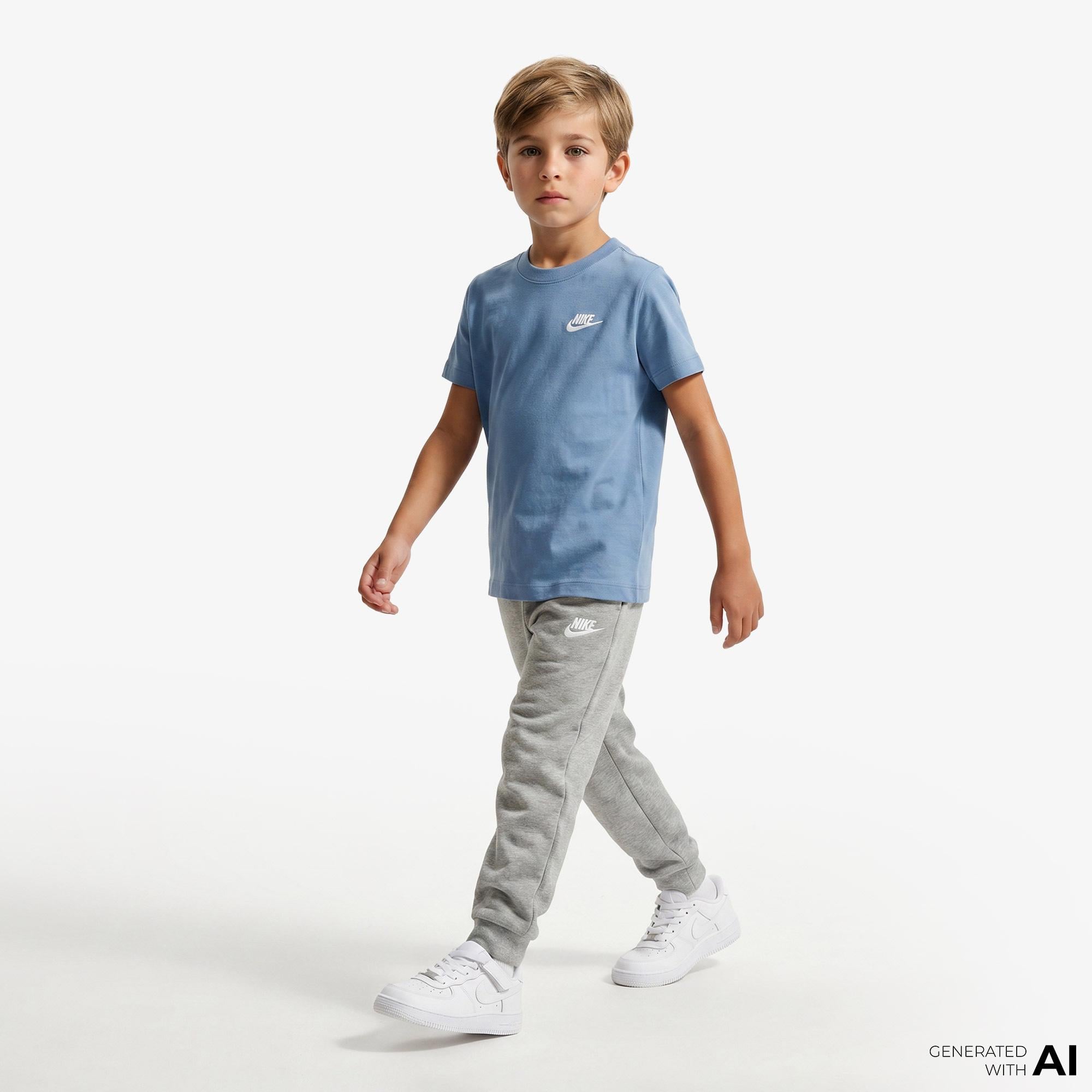 Nike Sportswear Embroidered Futura Çocuk Mavi T-Shirt