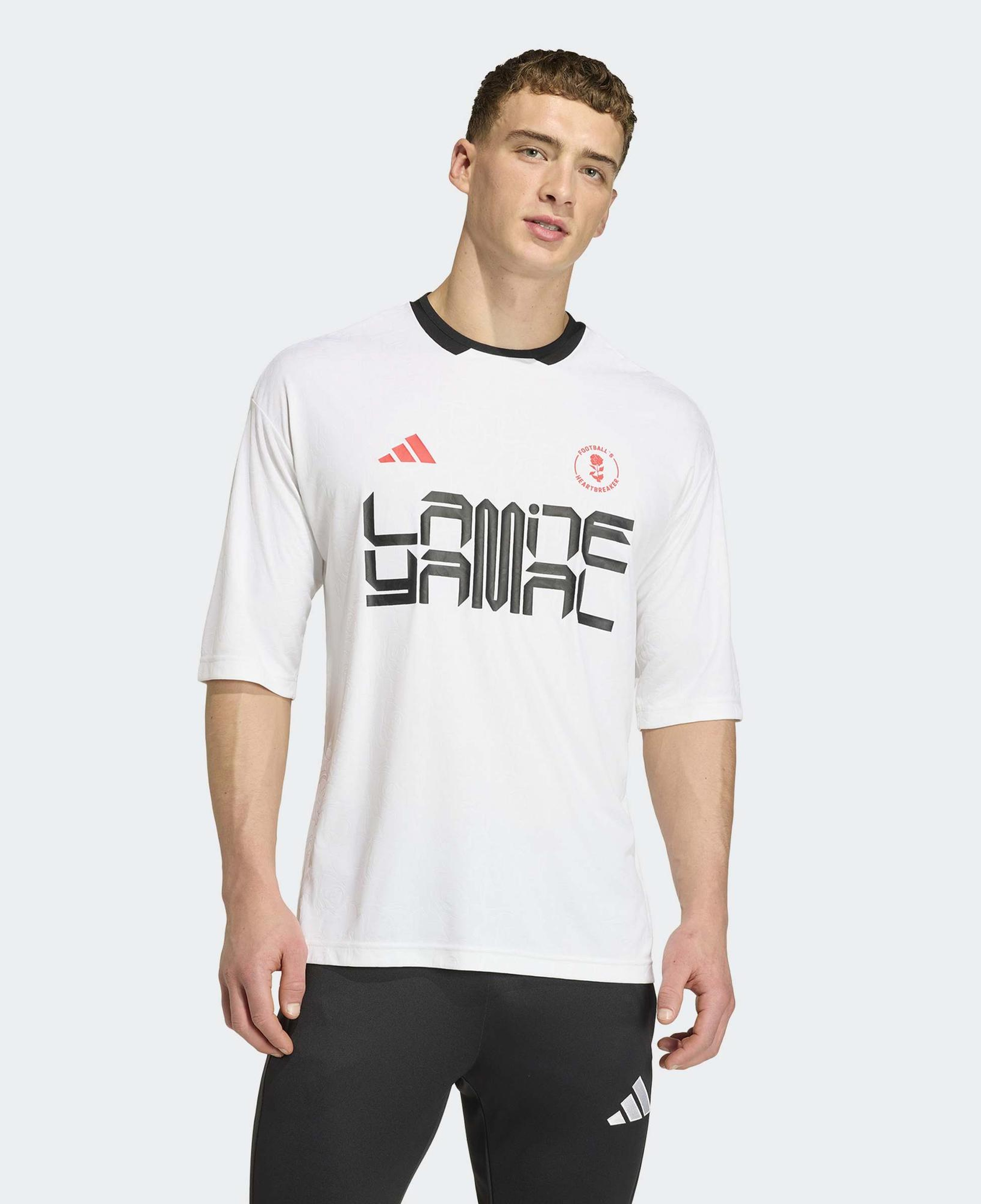 adidas Lamine Yamal Erkek Beyaz T-Shirt