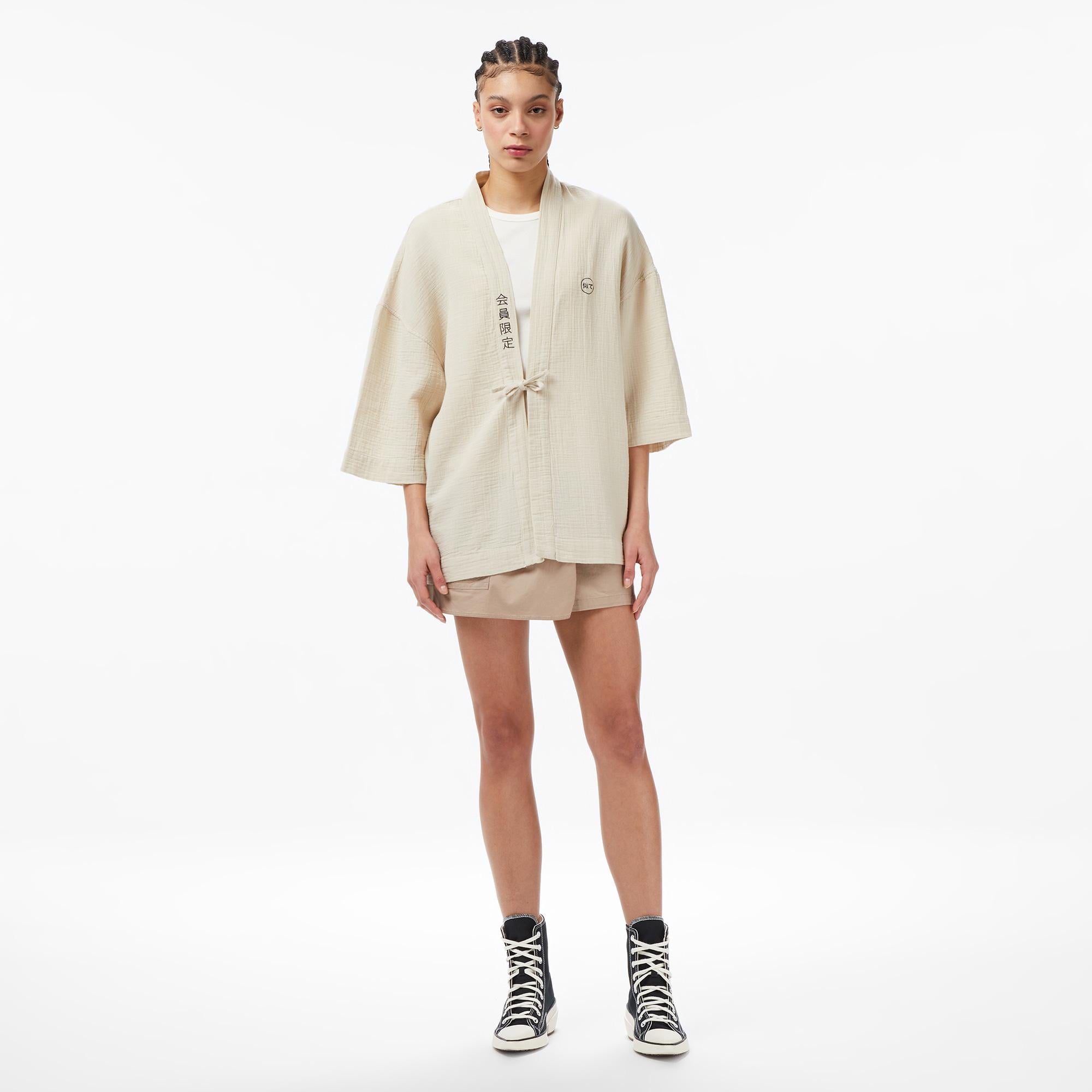 UNITED4 Unisex Krem Kimono