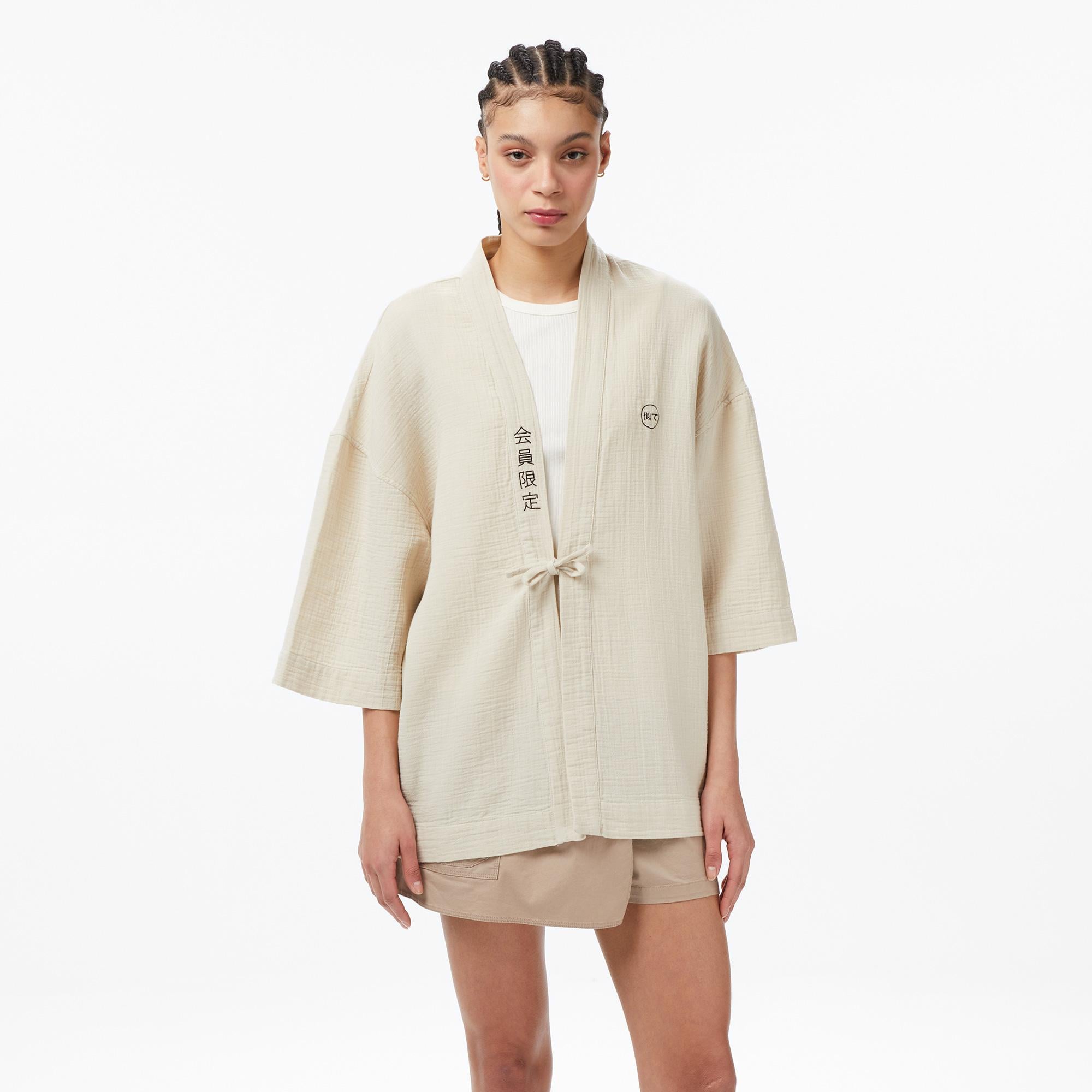 UNITED4 Unisex Krem Kimono