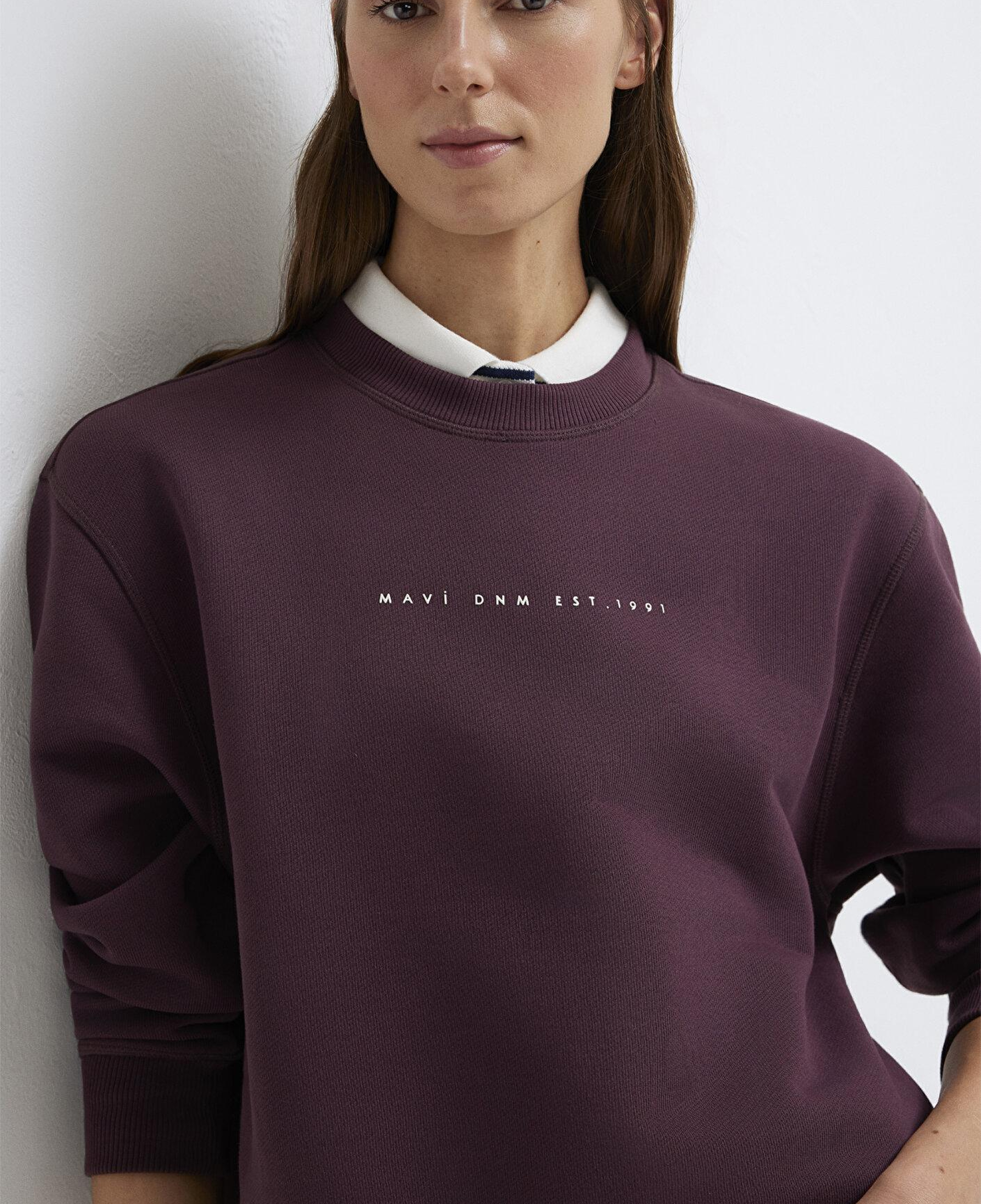 Mavi Mavi Denim Baskılı Mor Sweatshirt 1S10525-70260