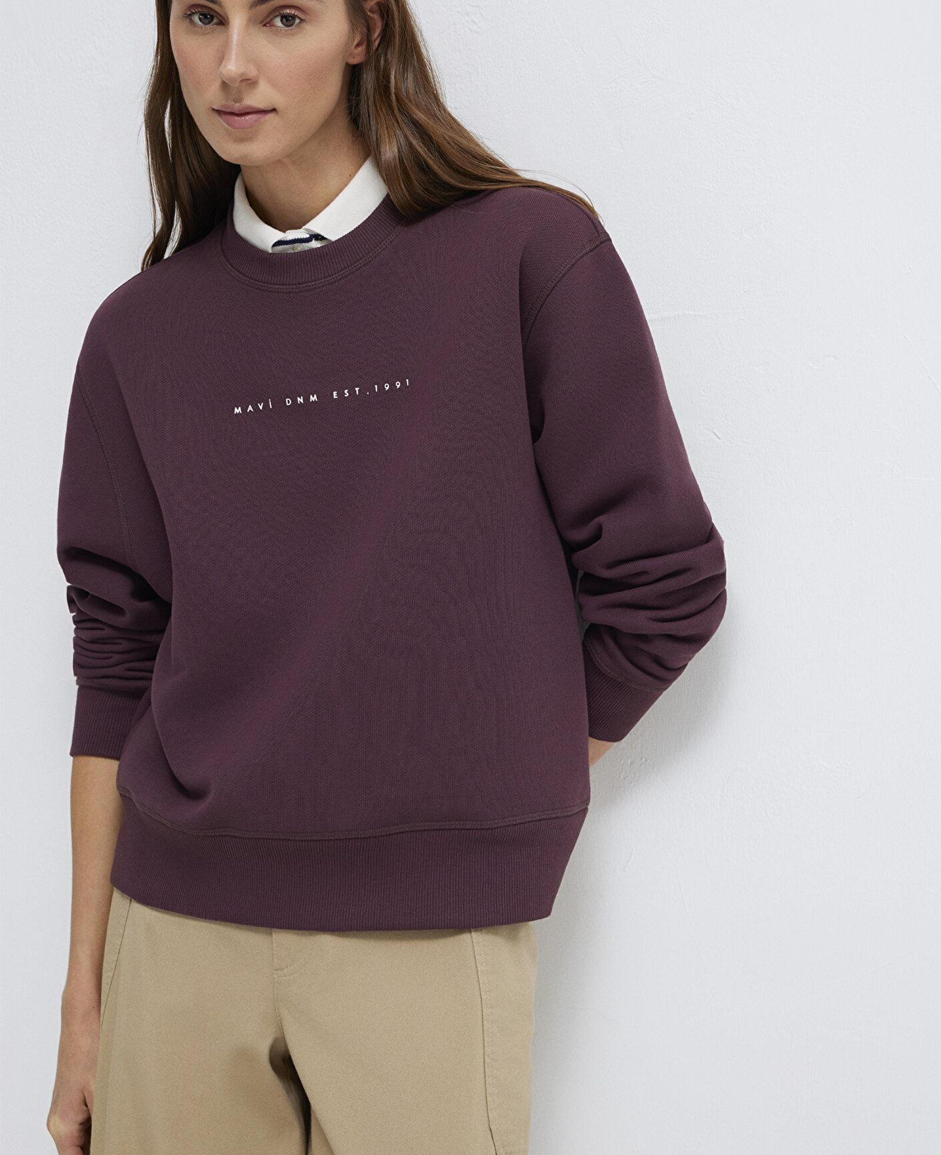 Mavi Mavi Denim Baskılı Mor Sweatshirt 1S10525-70260