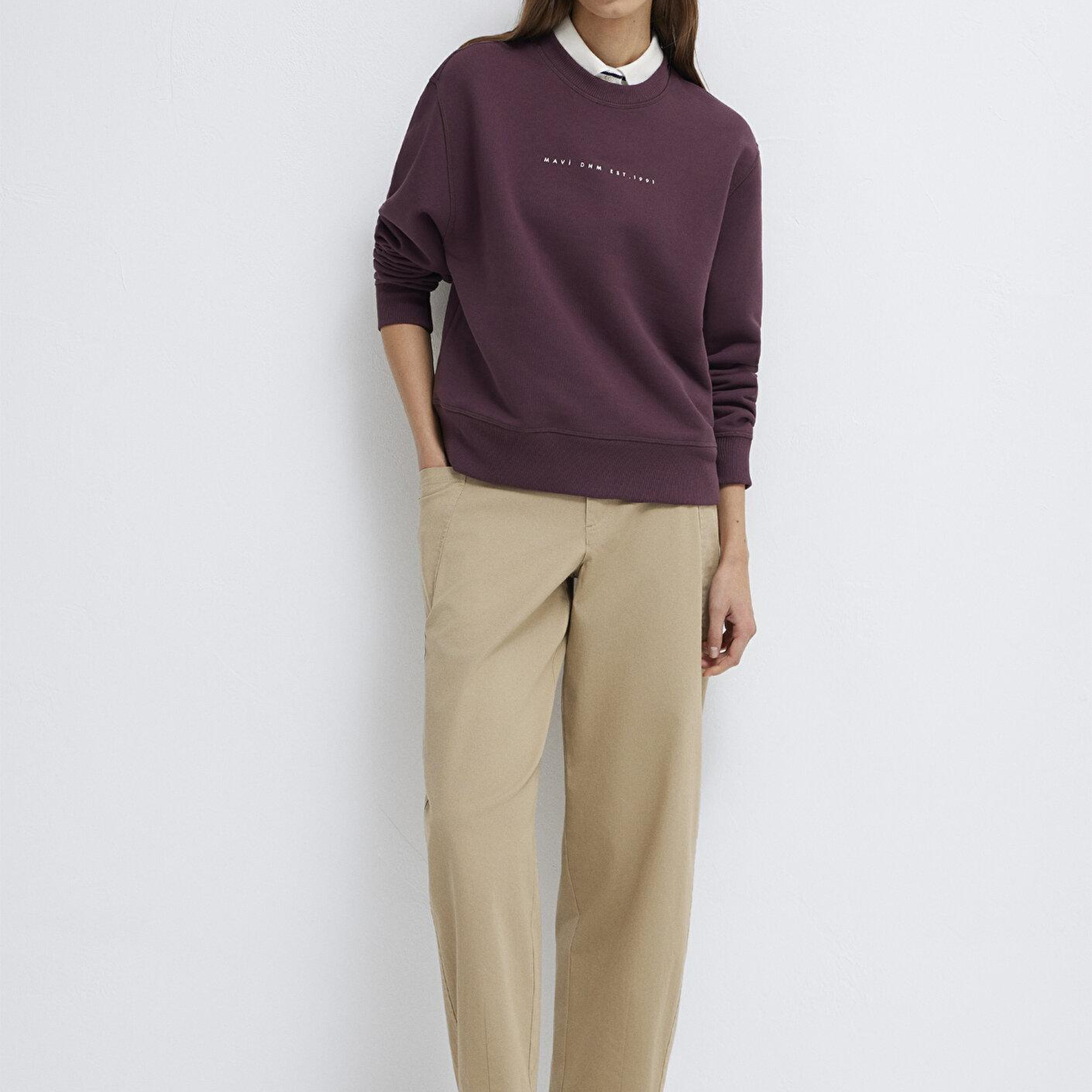 Mavi Mavi Denim Baskılı Mor Sweatshirt 1S10525-70260