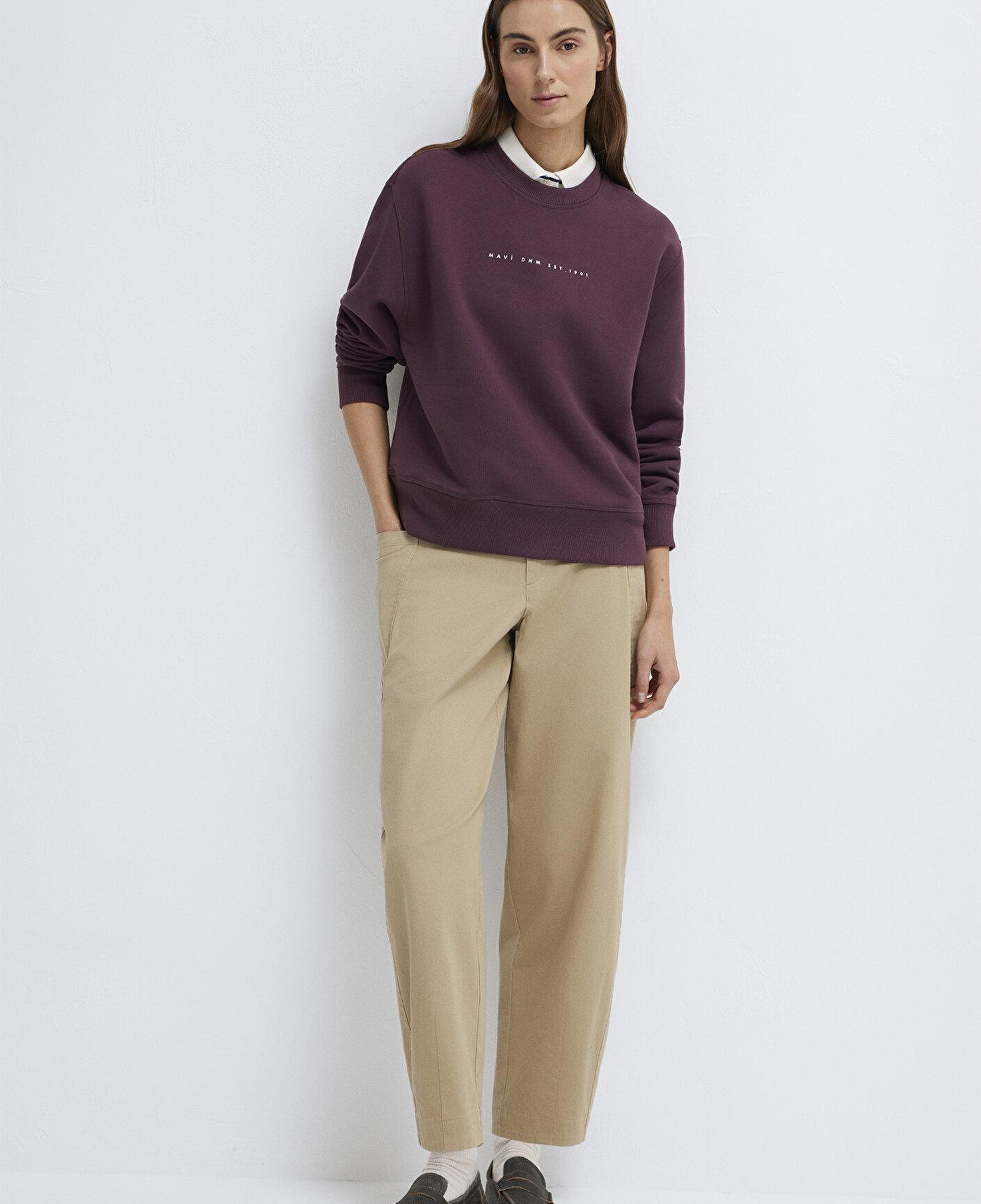 Mavi Mavi Denim Baskılı Mor Sweatshirt 1S10525-70260