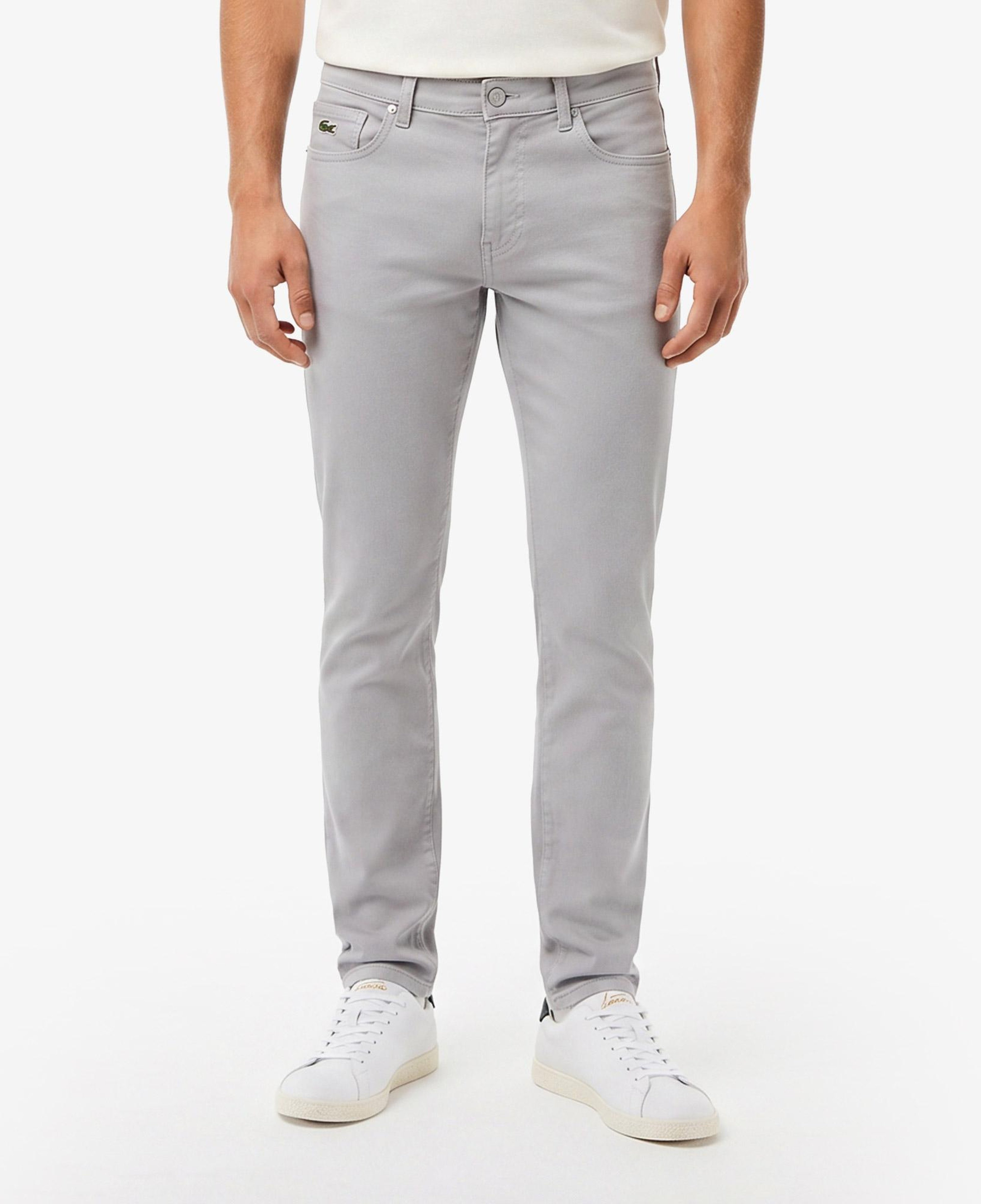 Erkek Slim Fit Gri Jean Pantolon