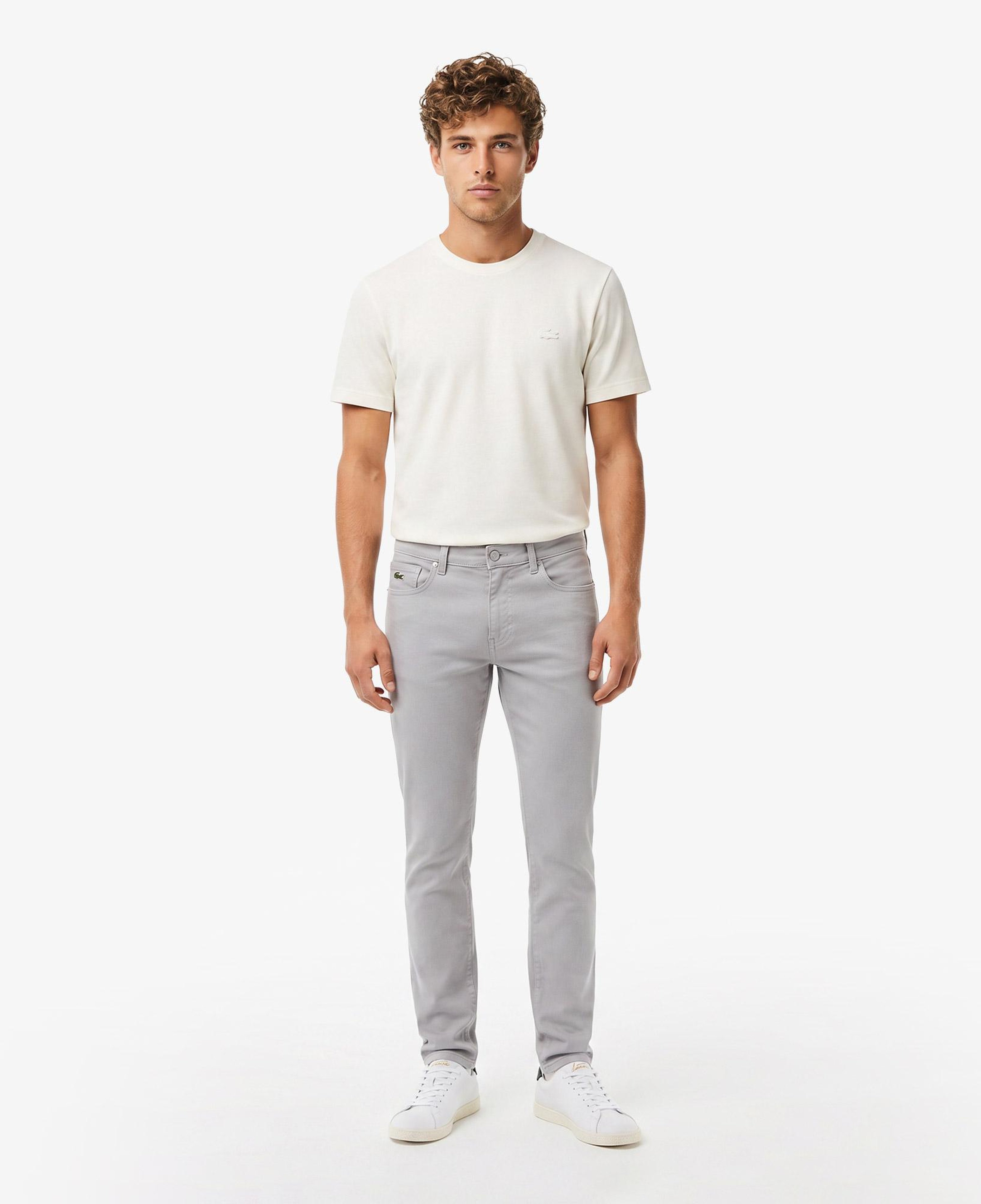 Erkek Slim Fit Gri Jean Pantolon