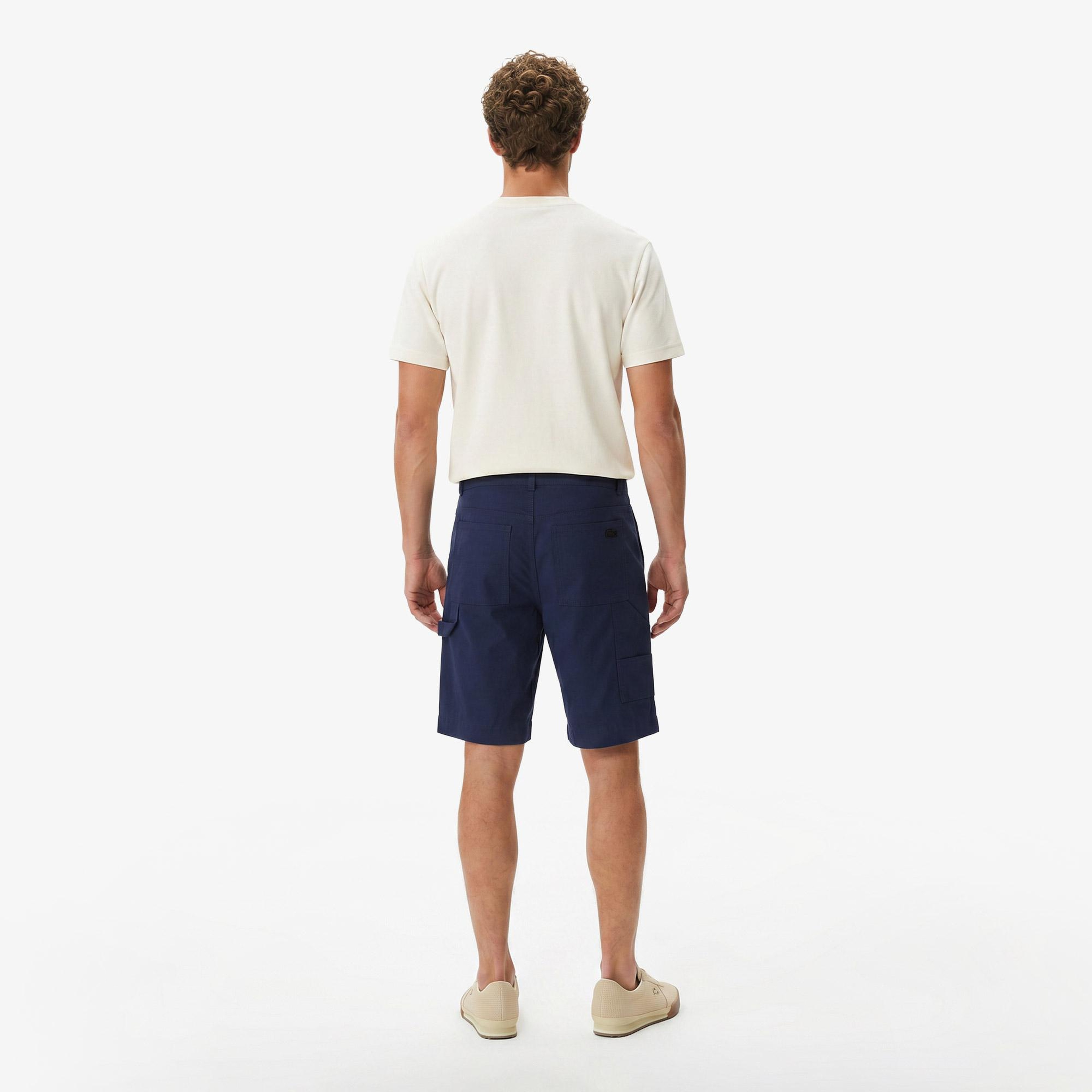 Erkek Relaxed Fit Lacivert Bermuda Şort