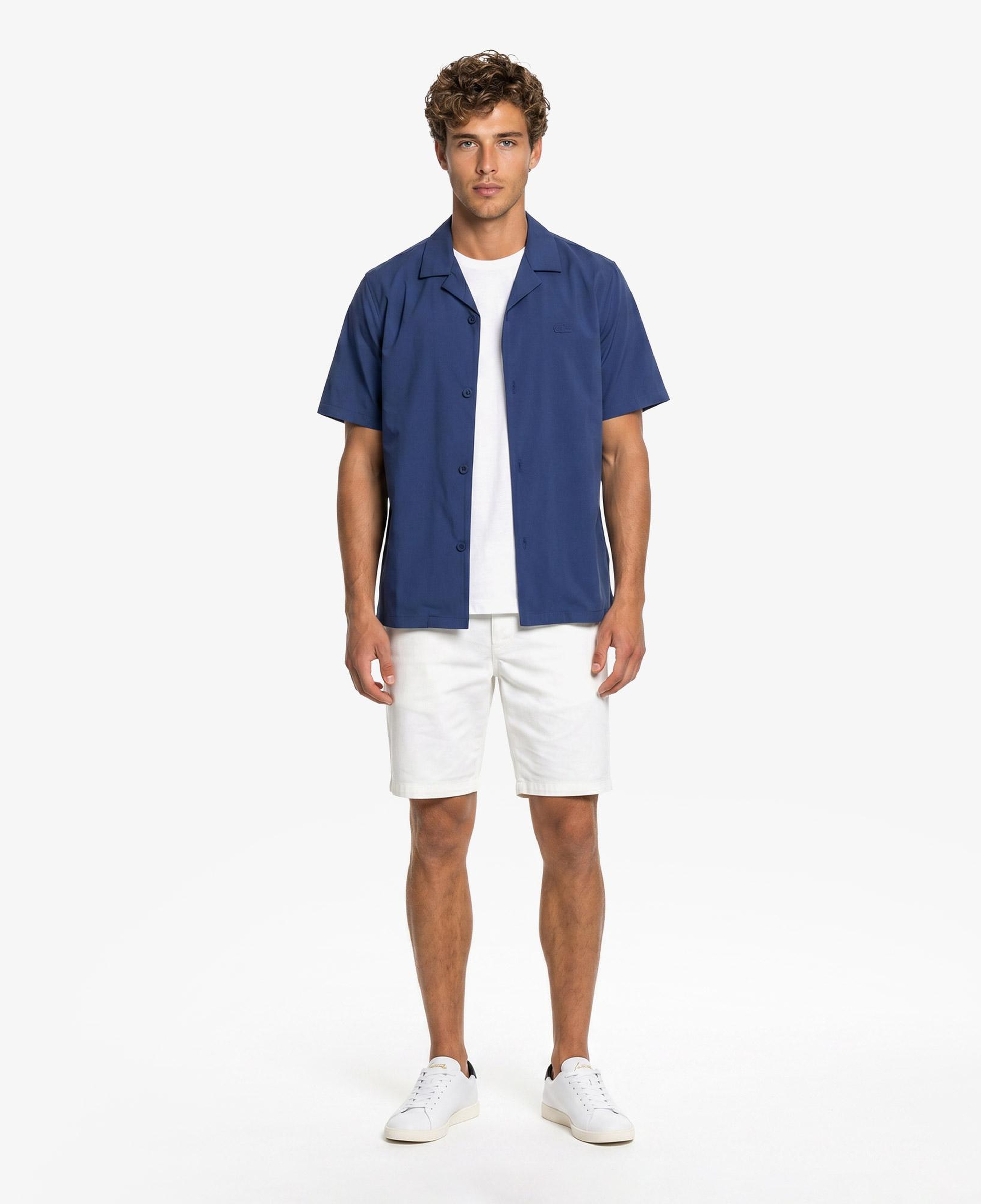 Erkek Slim Fit Beyaz Bermuda Şort