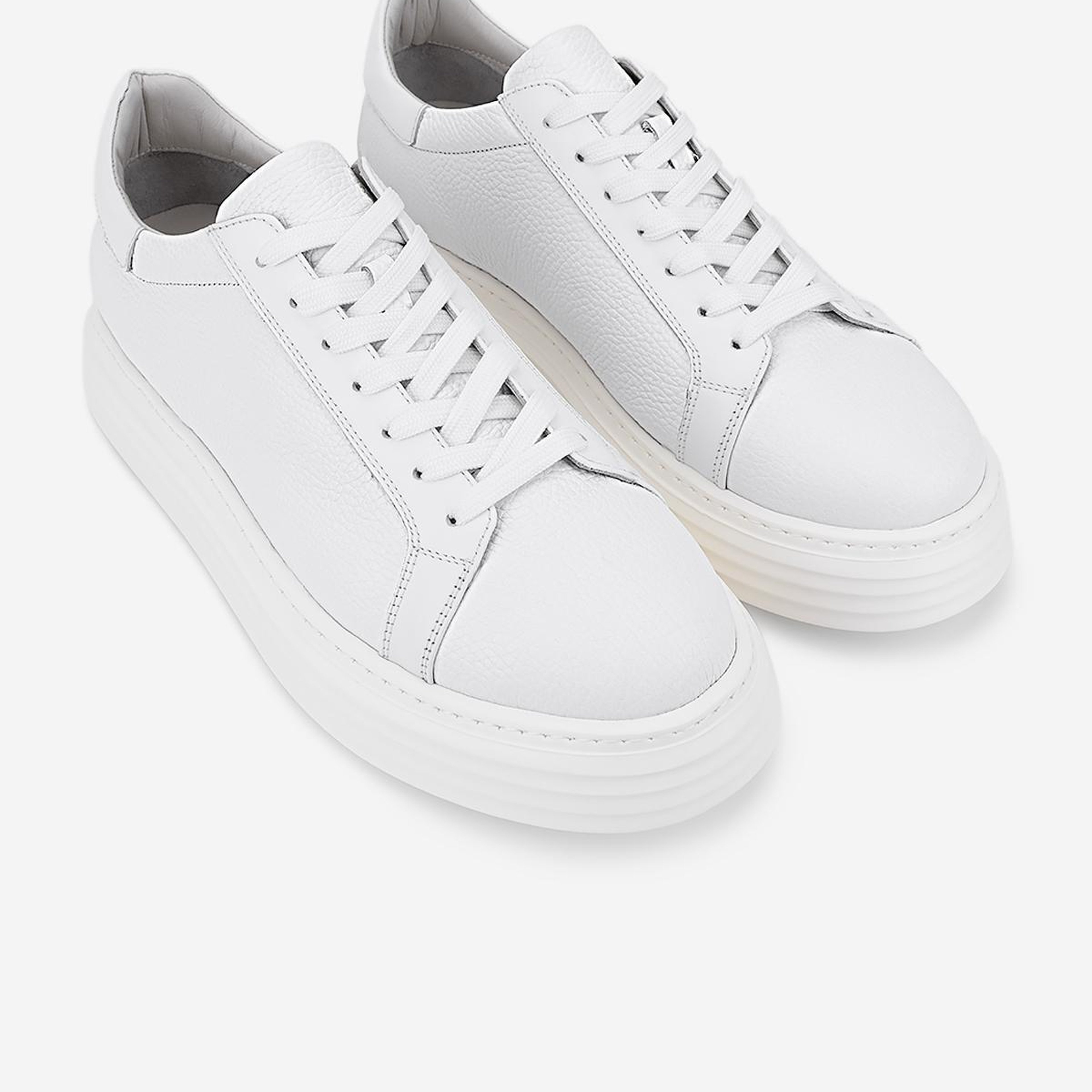 Valmenti Erkek Hakiki Deri Beyaz Sneakers & Spor Ayakkabı