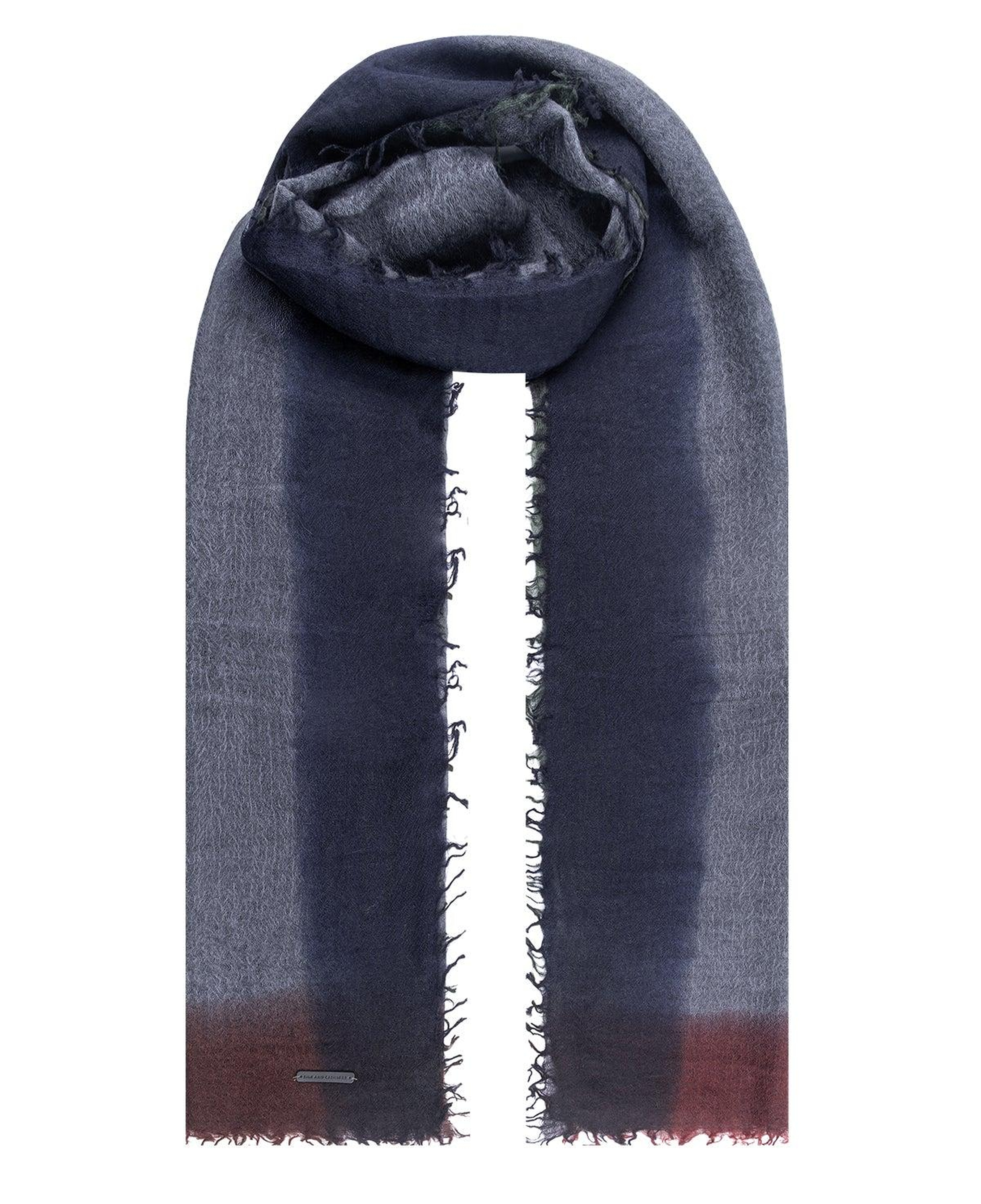 Gri Ralph Saf Kaşmir Degrade Şal 70x180 cm