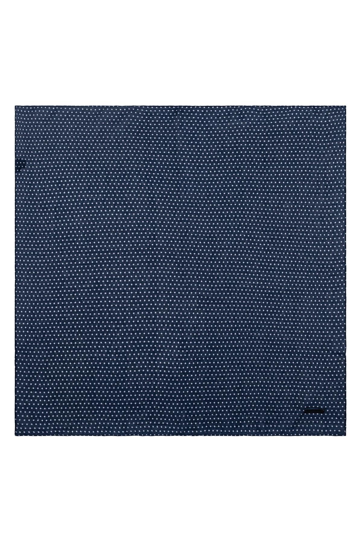 Lacivert Jas Baskılı Kare Bandana 70x70 cm