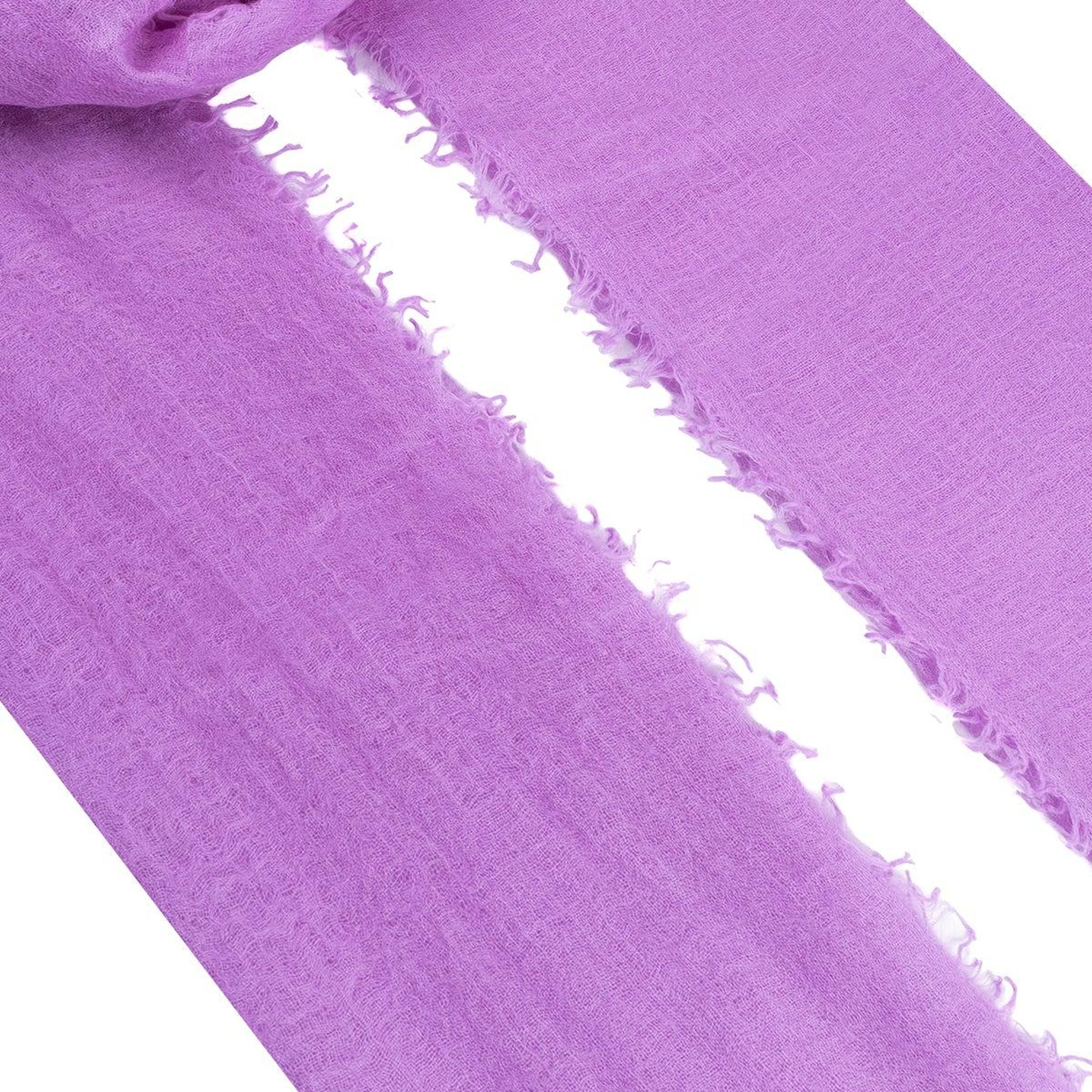 Lila Ralph Saf Kaşmir Şal 70x180 cm
