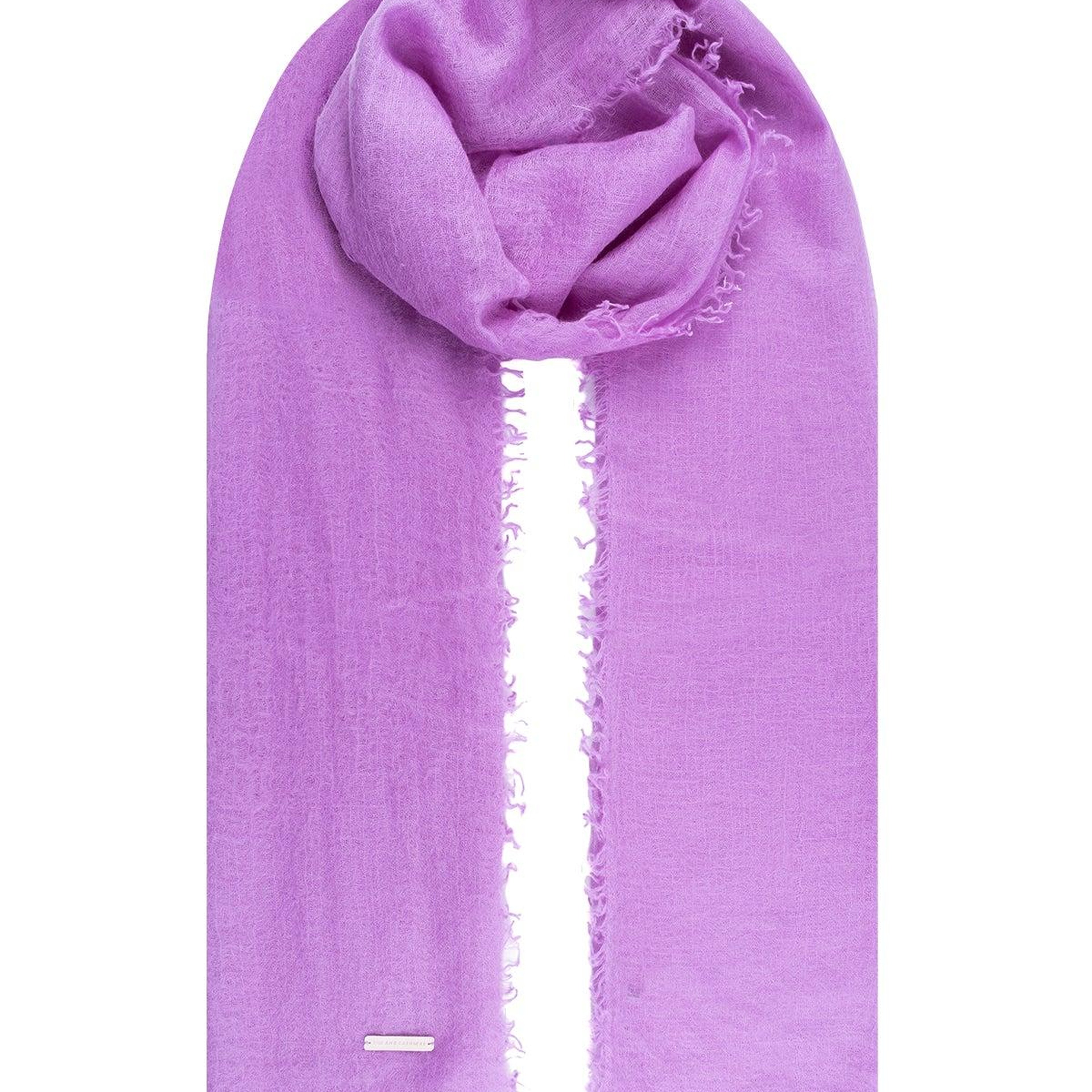 Lila Ralph Saf Kaşmir Şal 70x180 cm