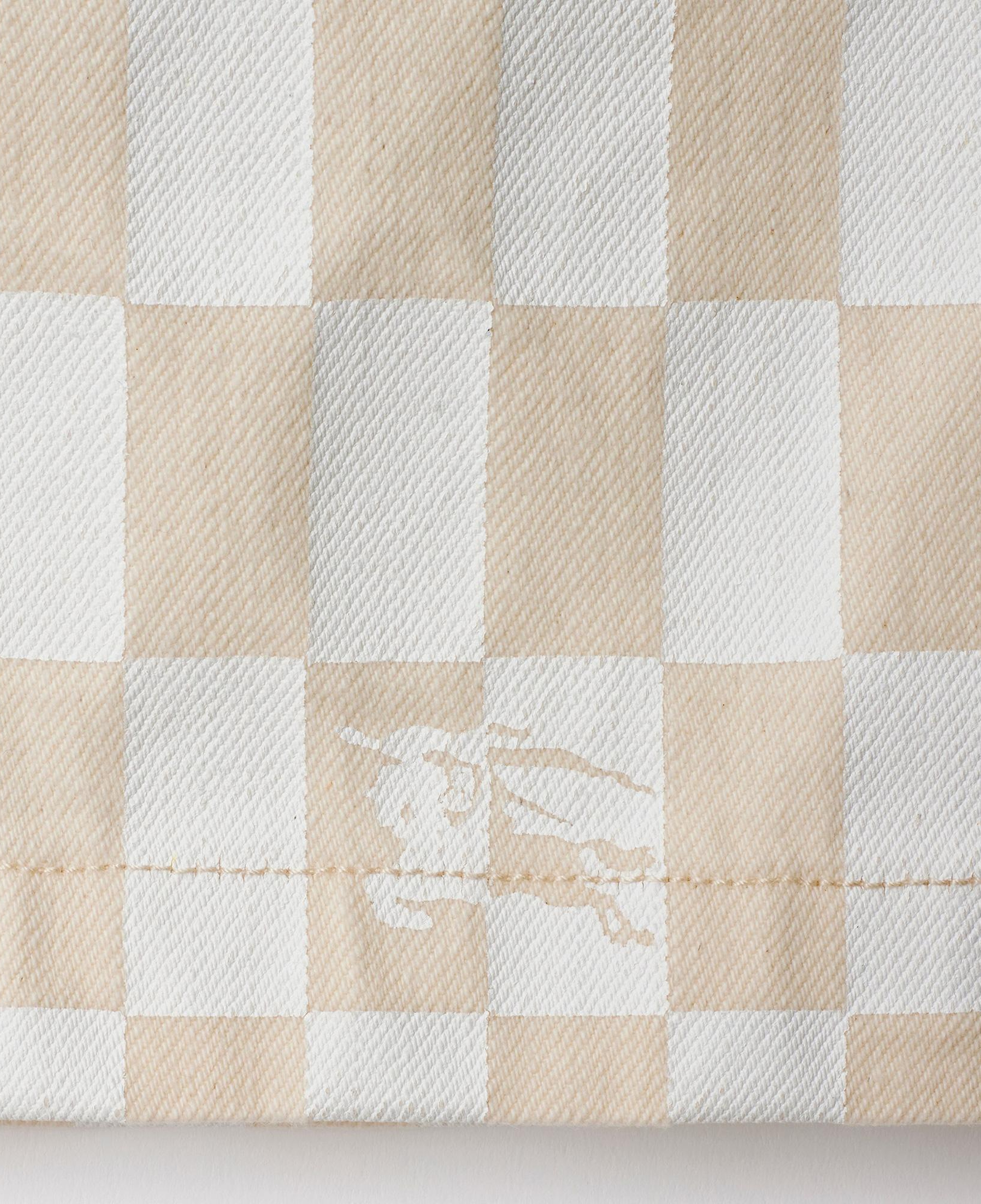 Burberry Ava Checkerboard Denim Çocuk Krem Etek