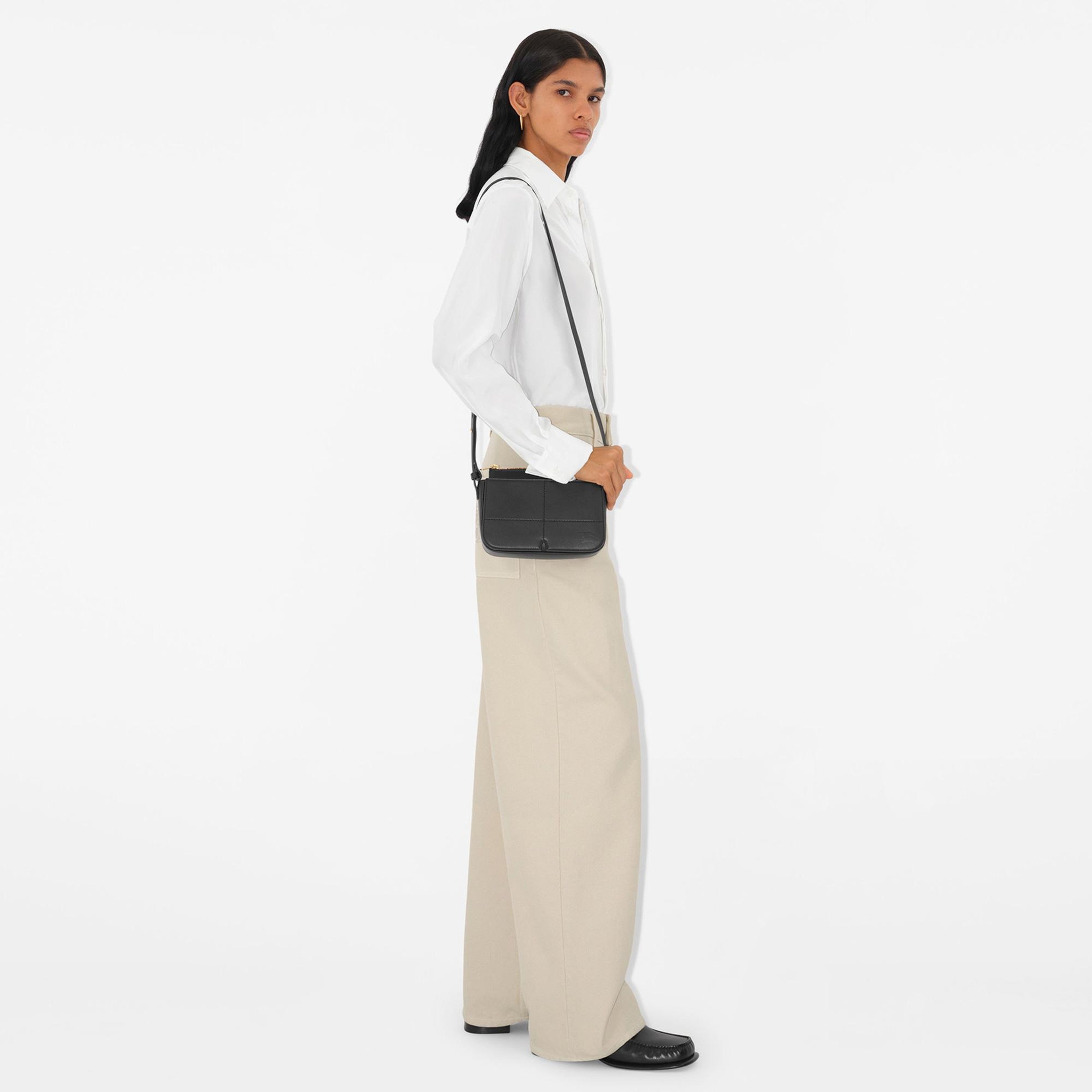 Burberry Slt Snip Crossbody Kadın Siyah Omuz Çantası