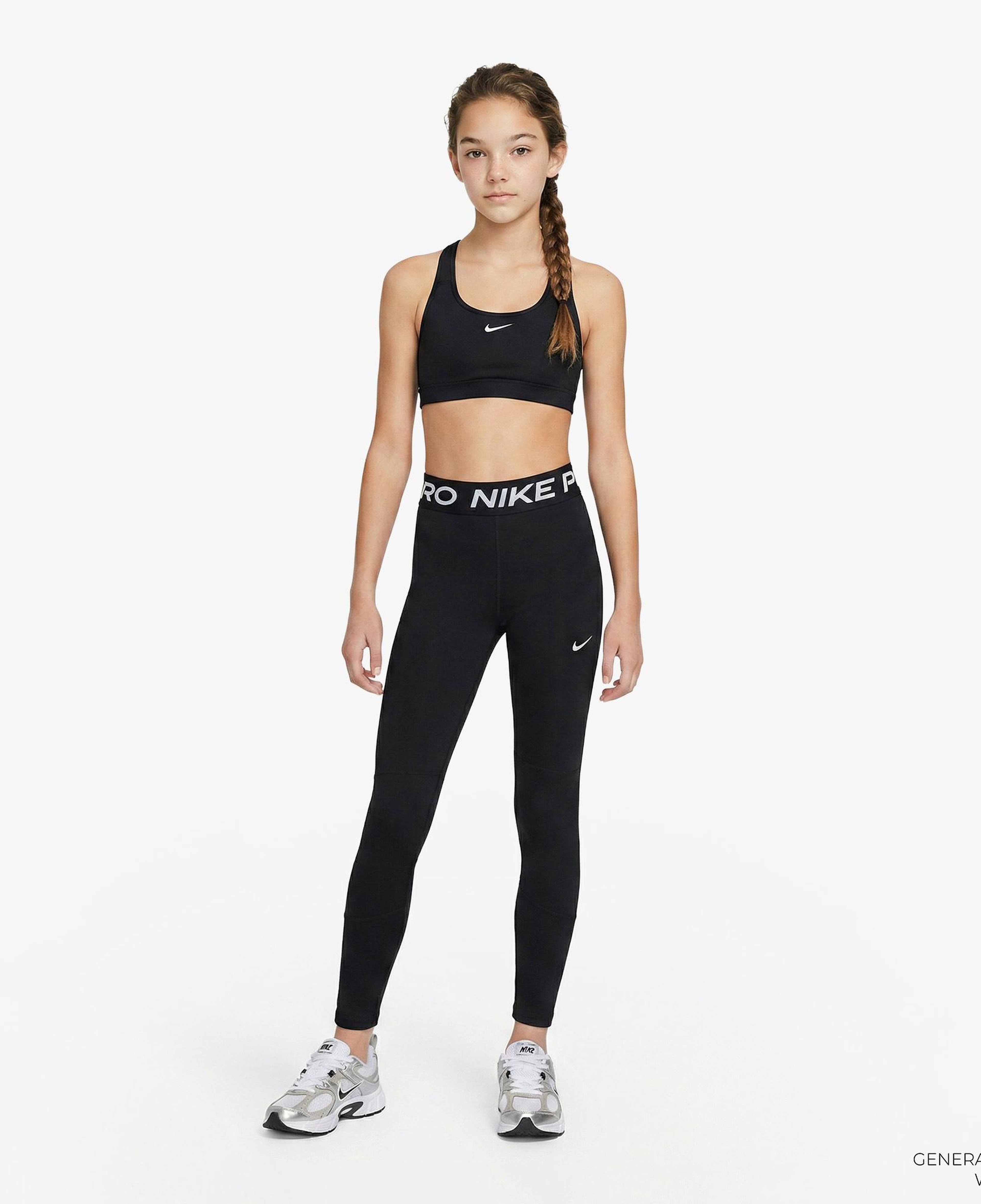 Nike Dri-Fit Swoosh Çocuk Siyah Bra