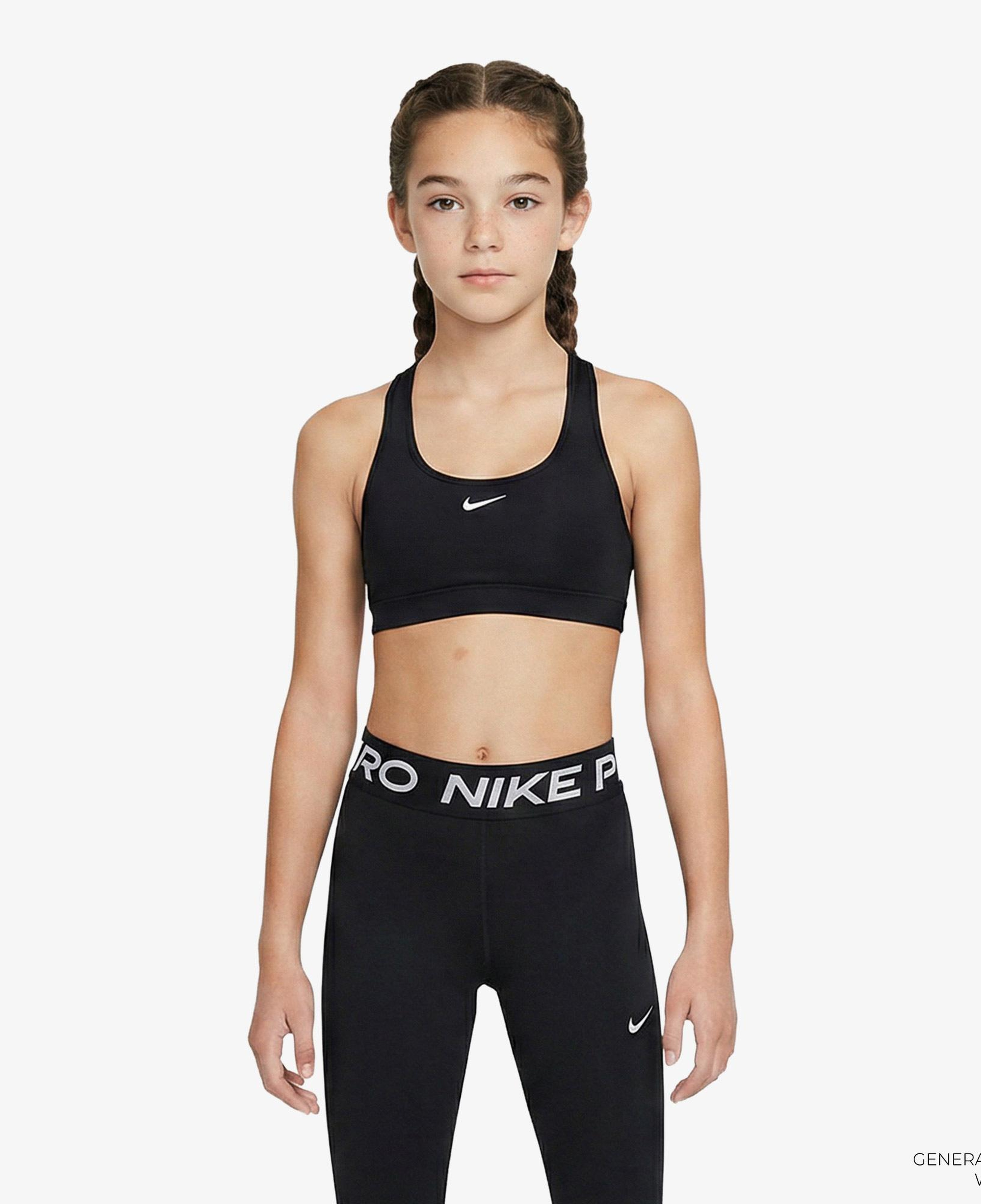 Nike Dri-Fit Swoosh Çocuk Siyah Bra