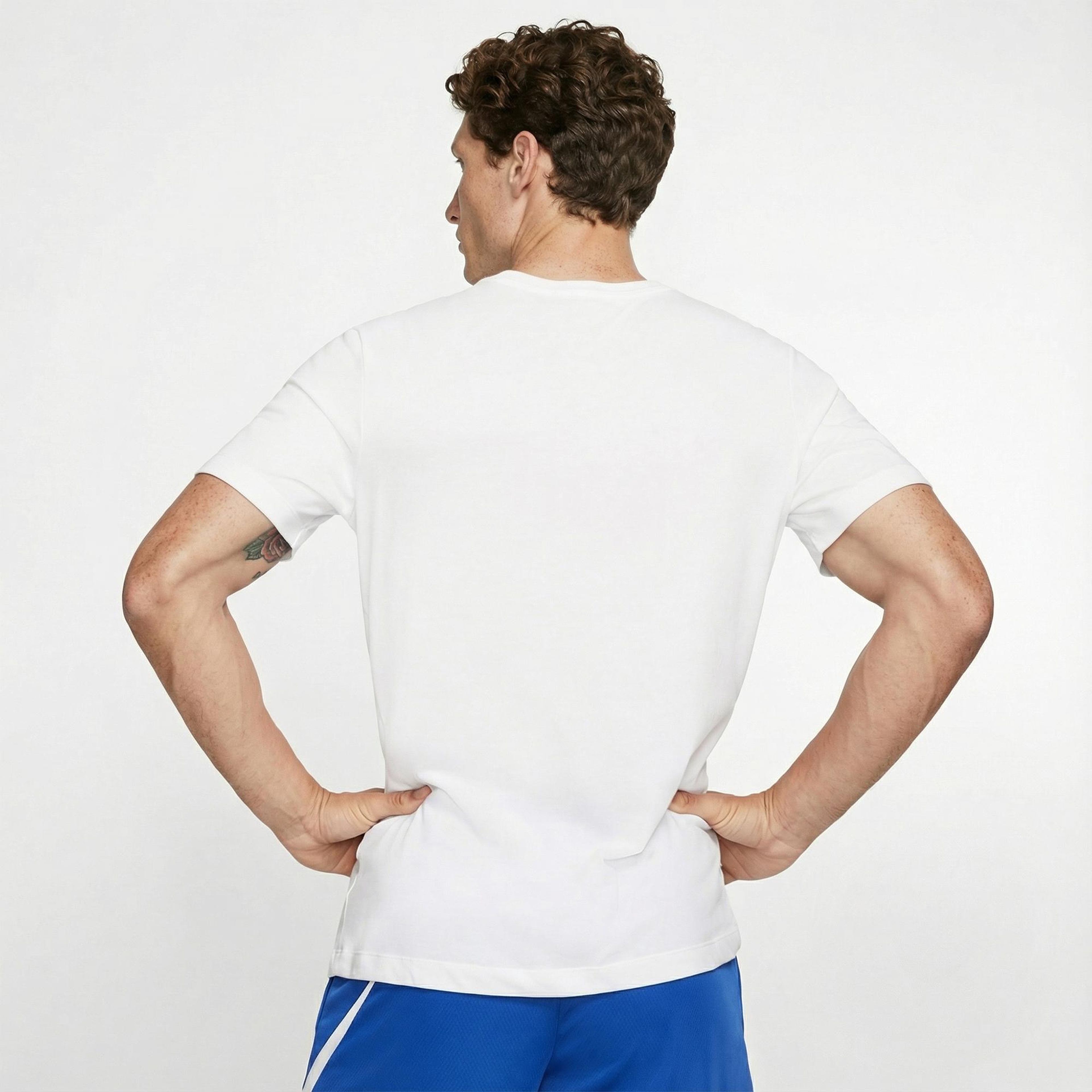 Nike Dri-Fit Crew Solid Erkek Beyaz T-Shirt
