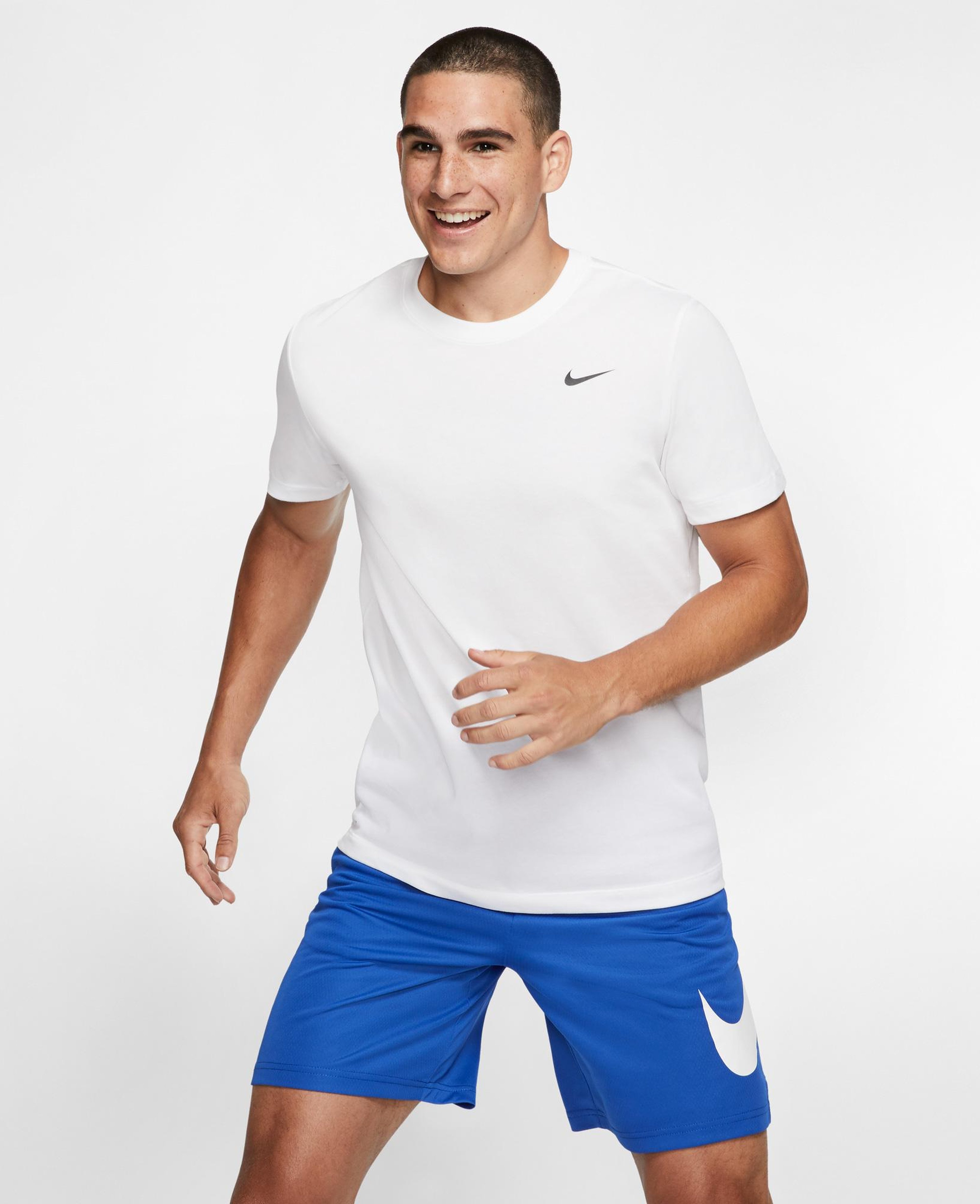 Nike Dri-Fit Crew Solid Erkek Beyaz T-Shirt
