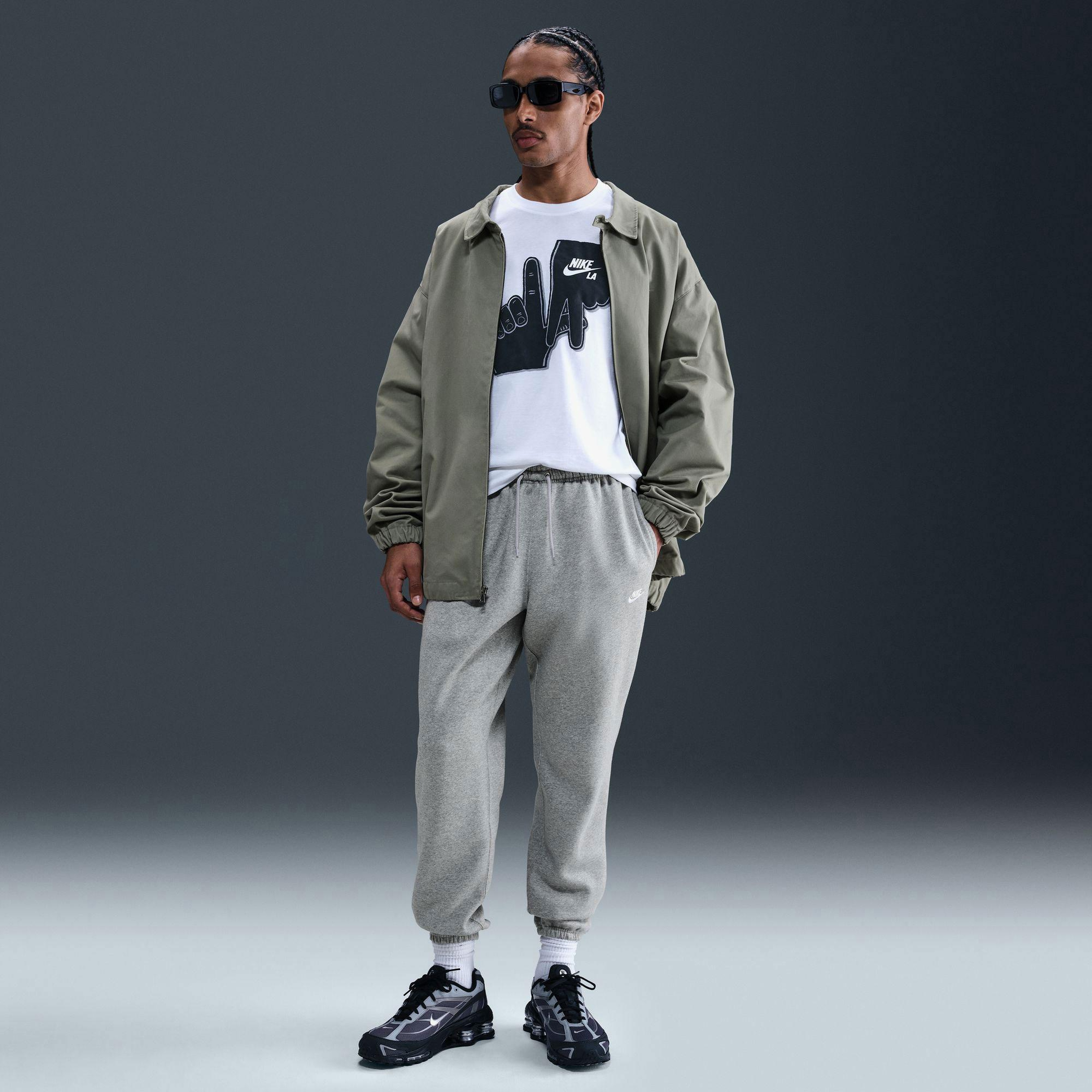 Nike Club Cuffed Brushed Erkek Gri Eşofman Altı