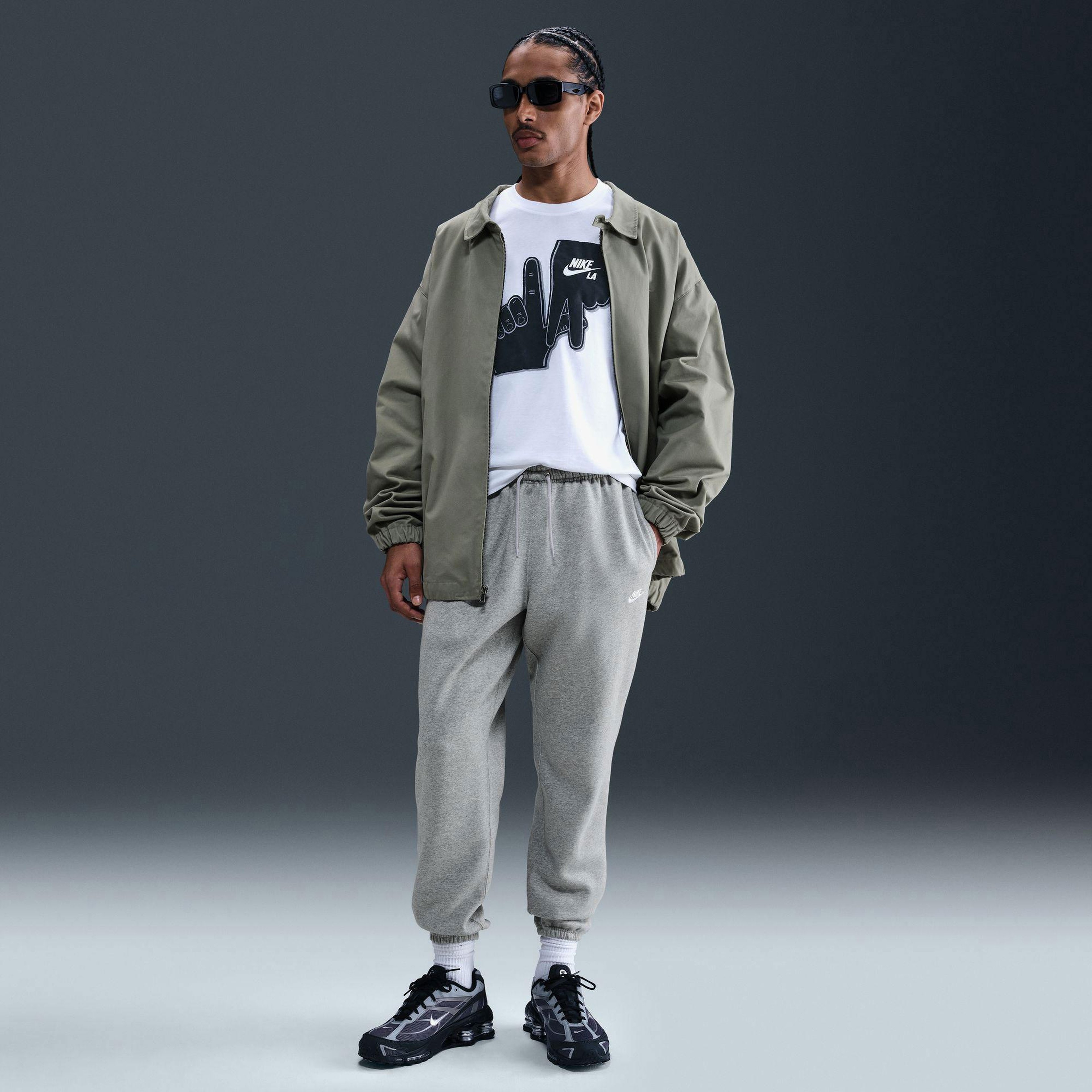 Nike Club Cuffed Brushed Erkek Gri Eşofman Altı
