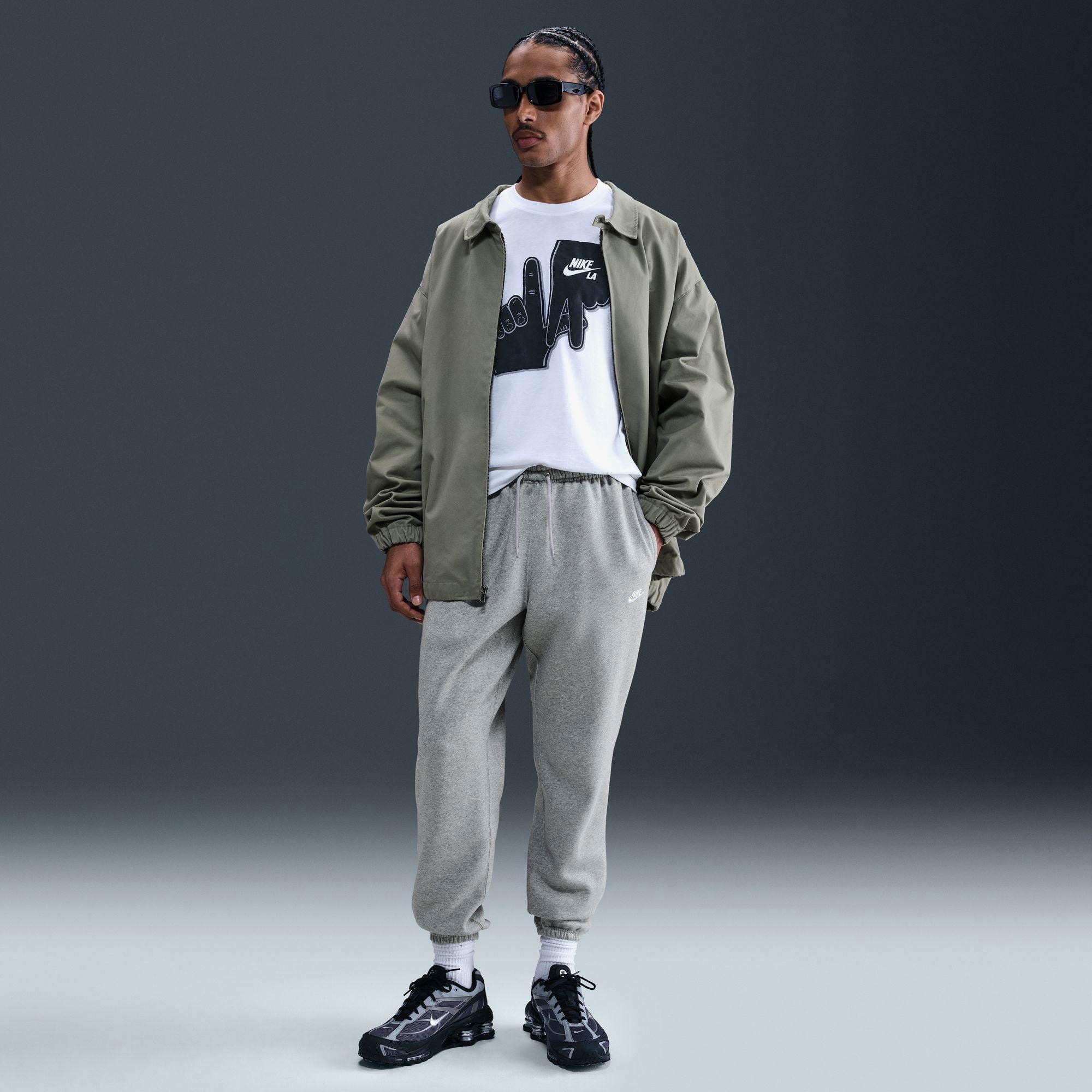 Nike Club Cuffed Brushed Erkek Gri Eşofman Altı