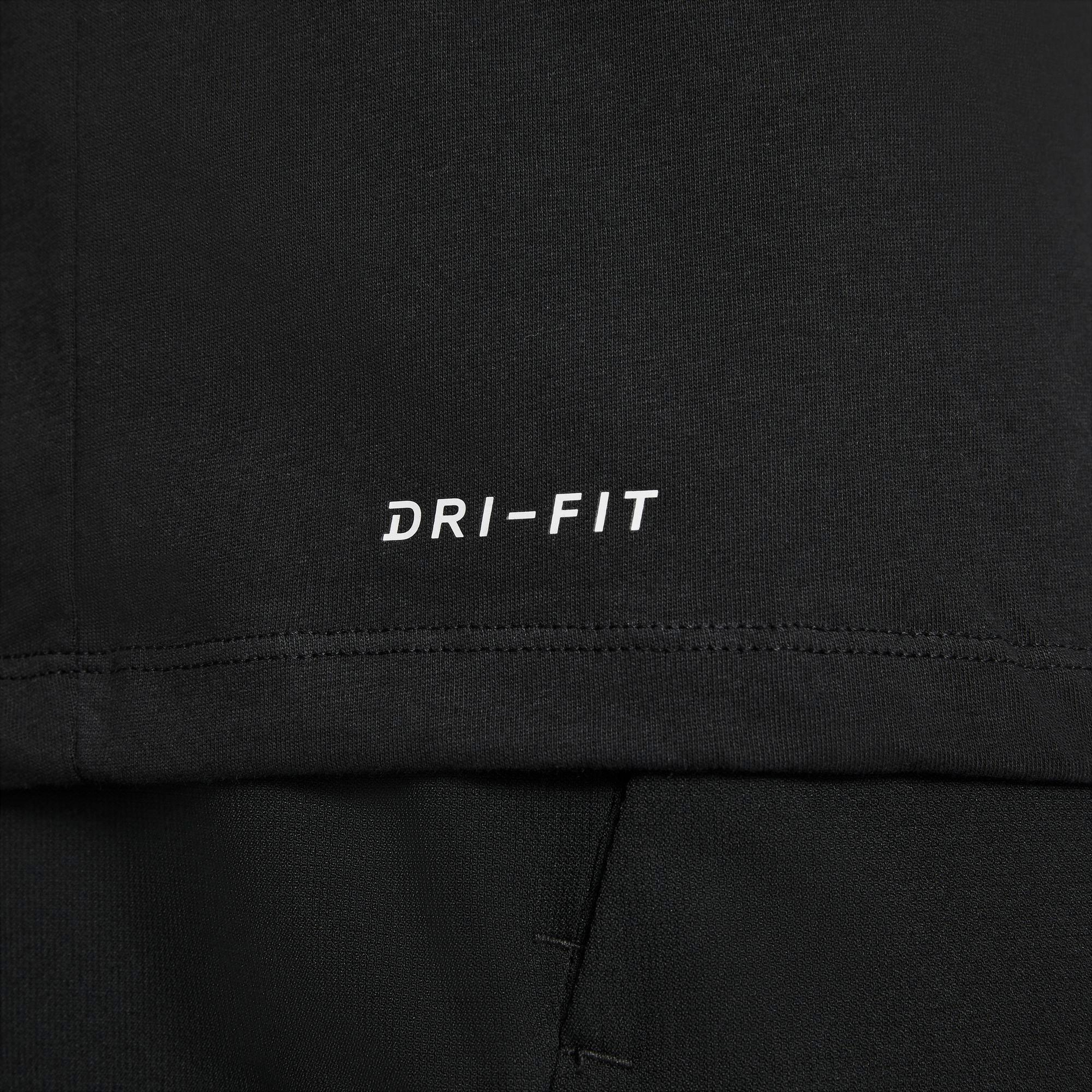 Nike Dri-Fit Crew Solid Erkek Siyah T-Shirt