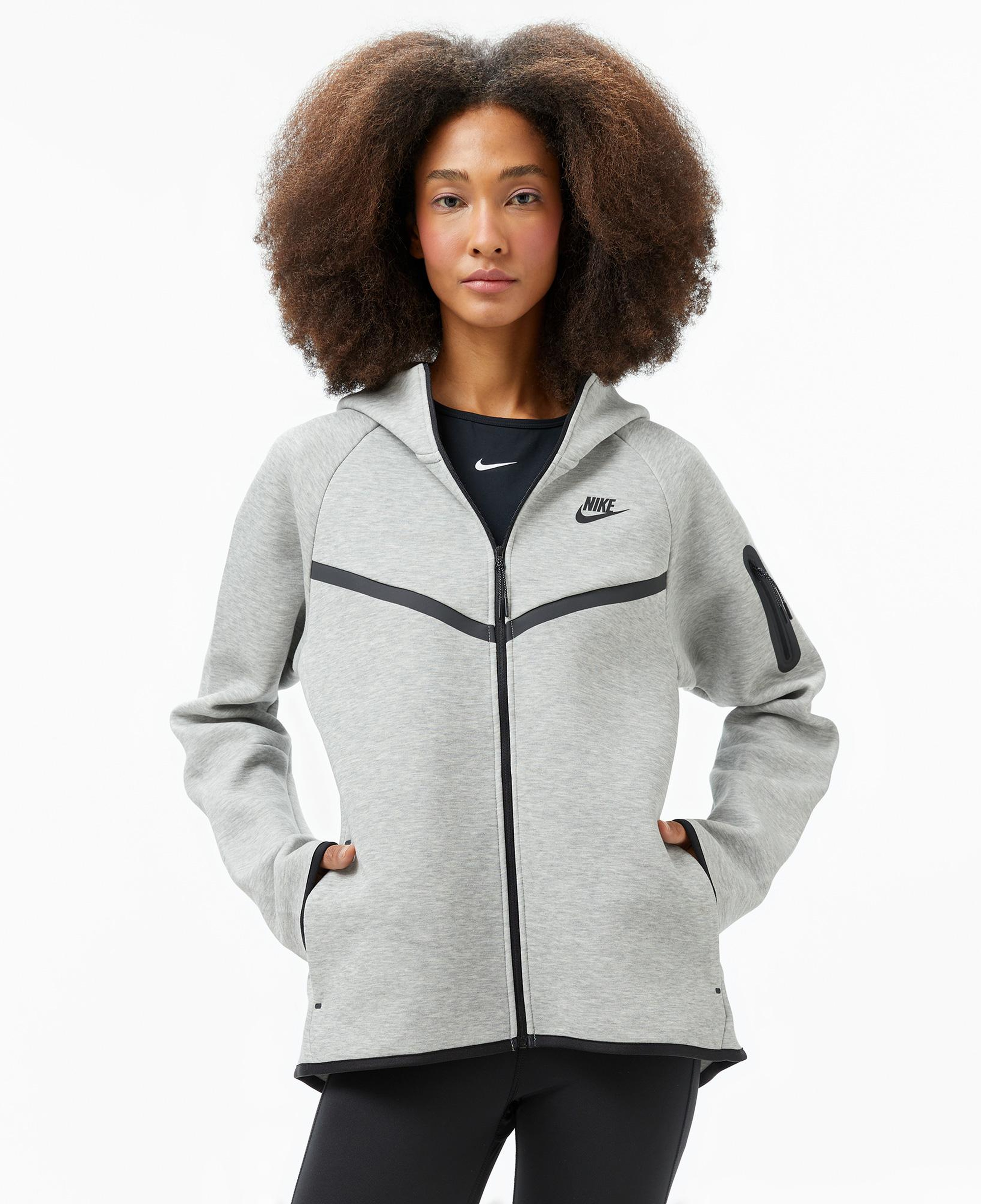 Nike Sportswear Tech Fleece Windrunner Kadın Gri Eşofman Üstü