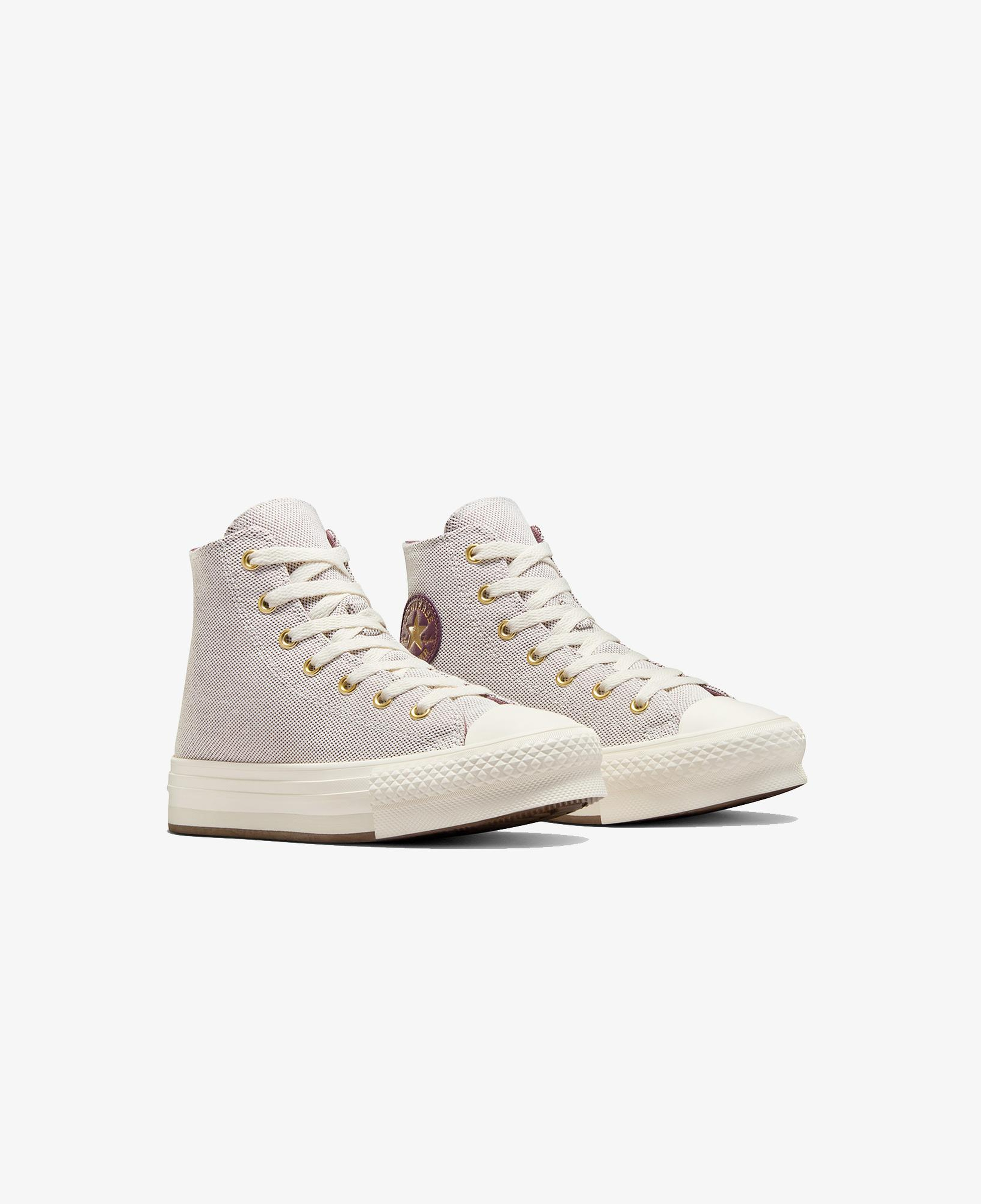 Converse Chuck Taylor All Star Eva Lift Gold Luxe Çocuk Bordo Sneaker
