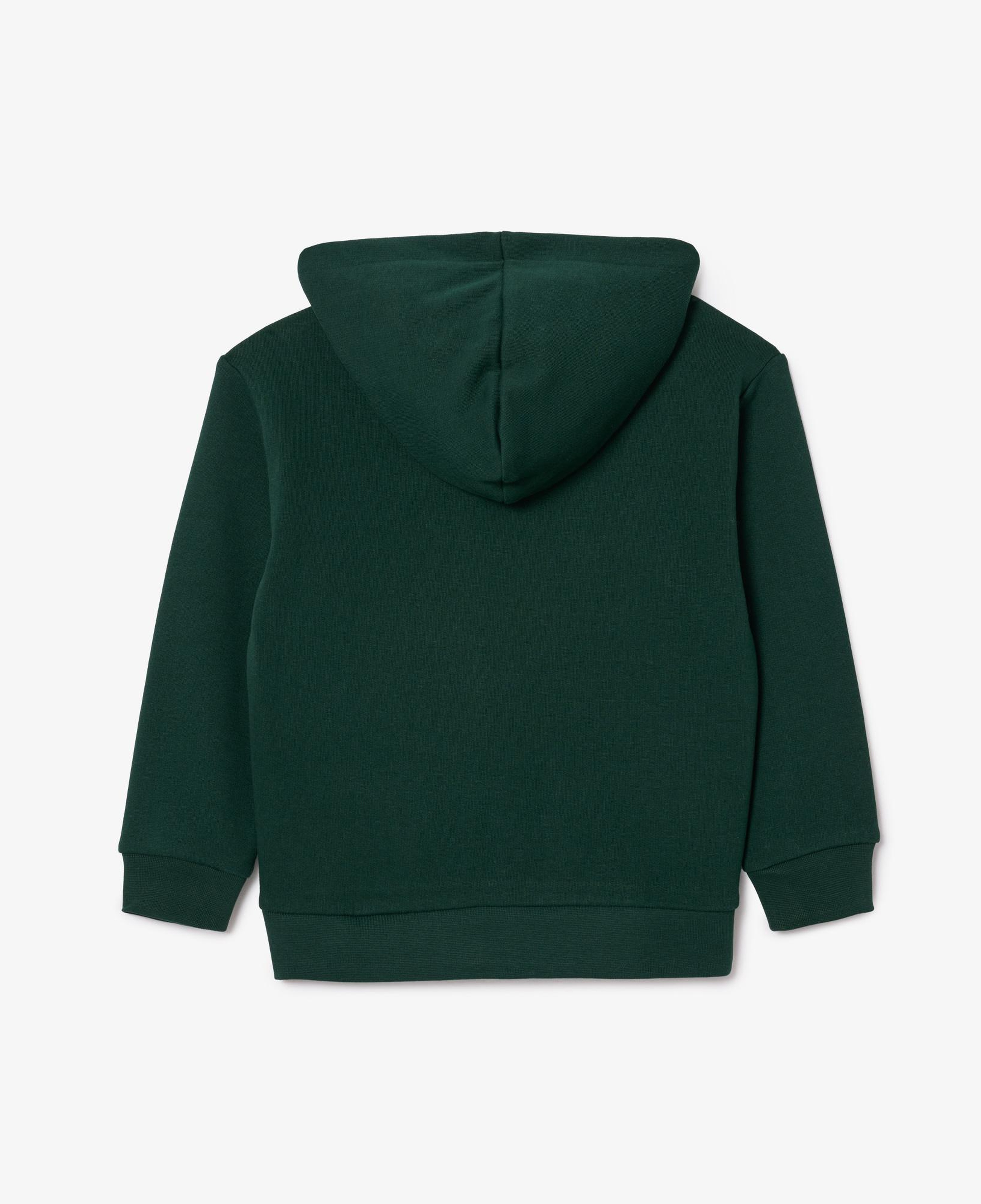 Çocuk Kapüşonlu Baskılı Yeşil Sweatshirt