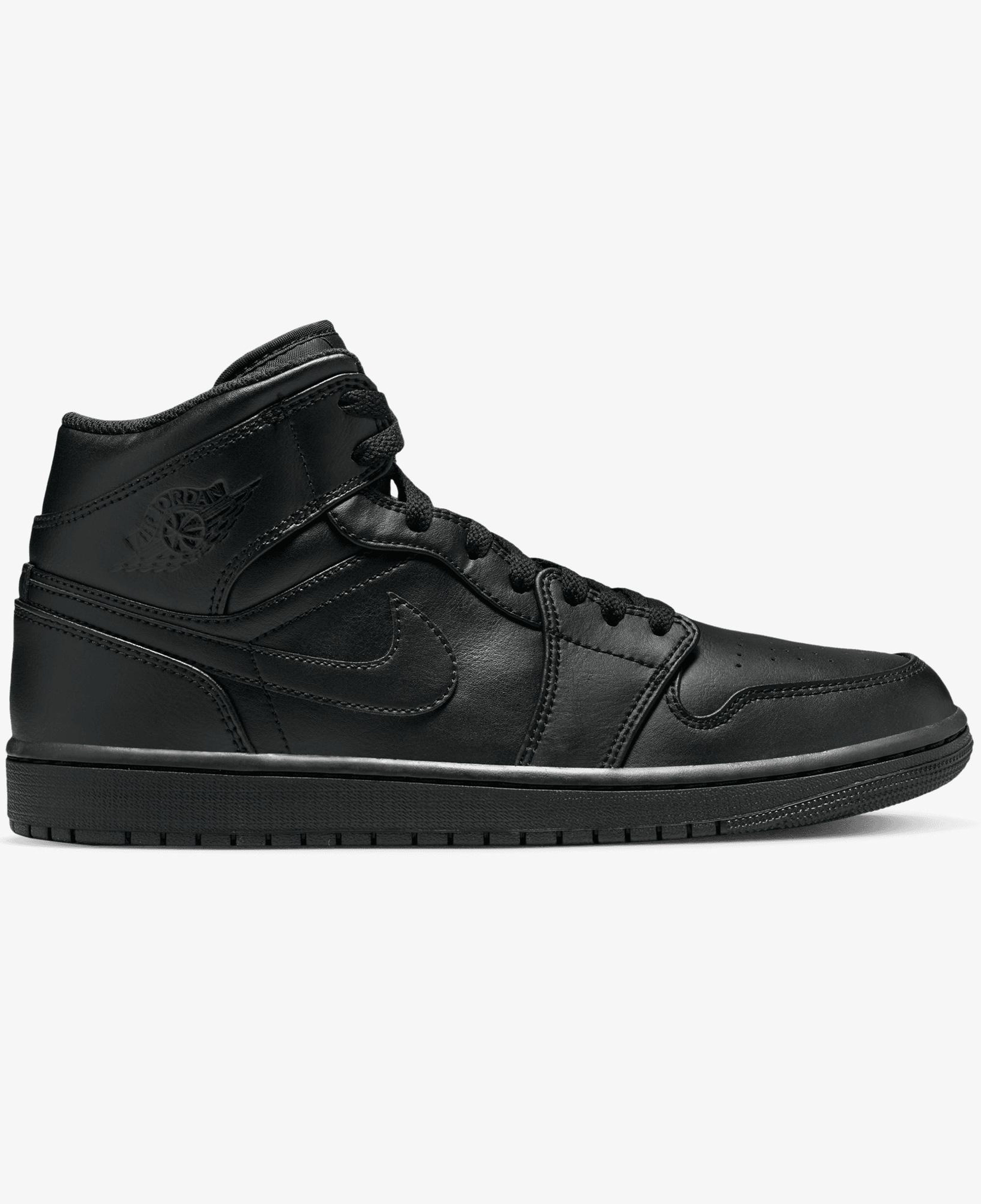 Jordan Air 1 Mid Erkek Siyah Spor Ayakkabı