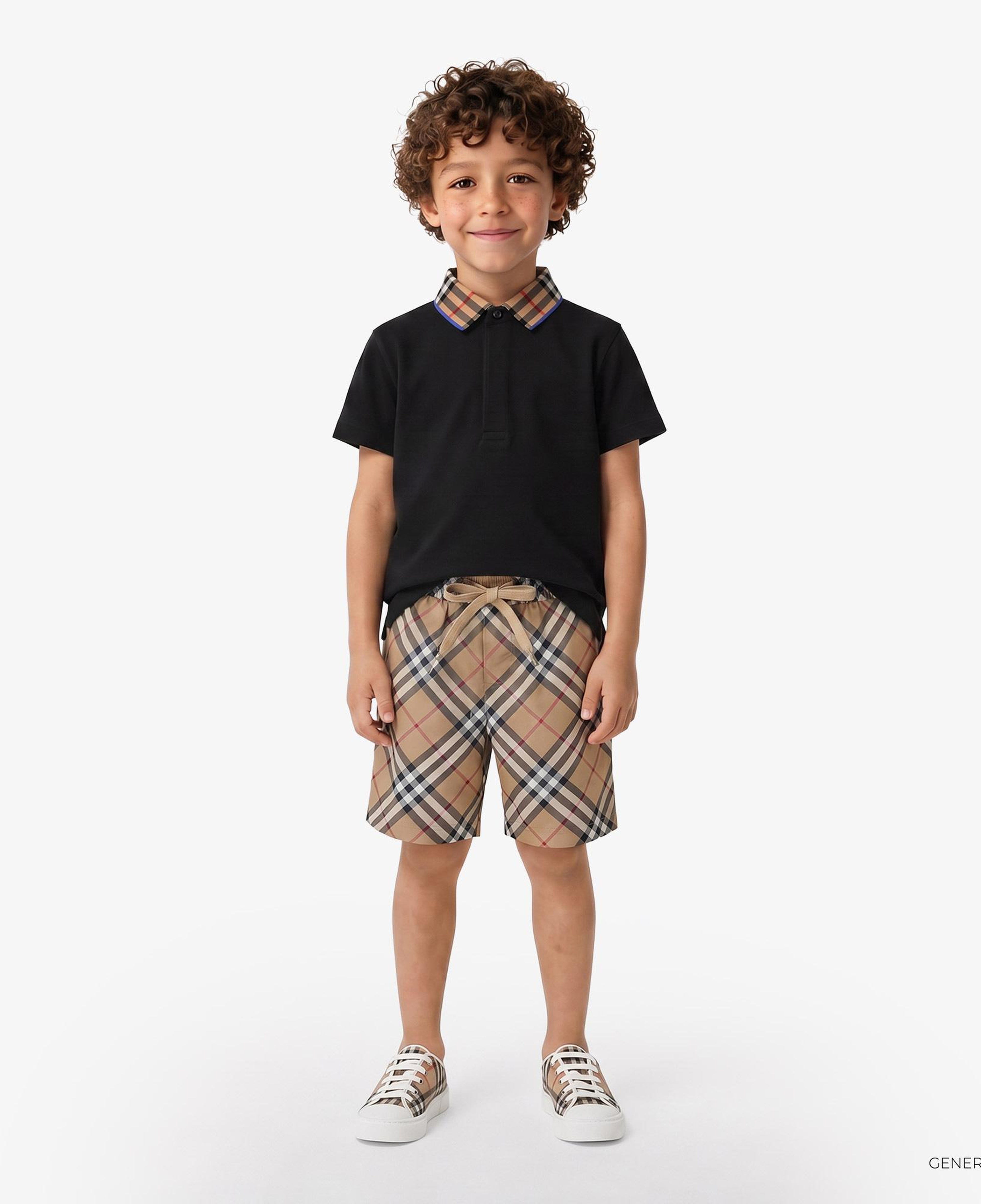 Burberry Check Çocuk Bej Deniz Şortu