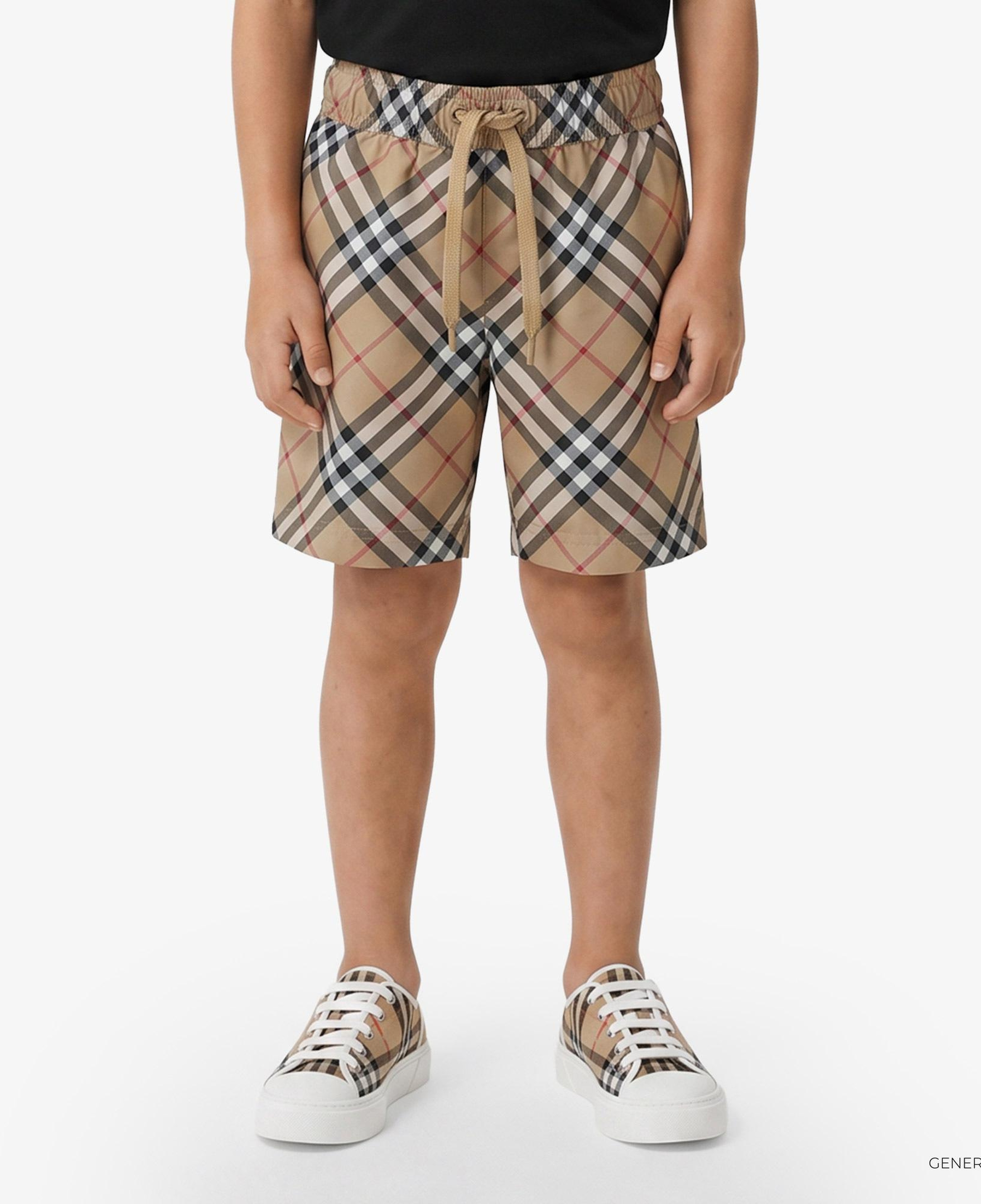 Burberry Check Çocuk Bej Deniz Şortu