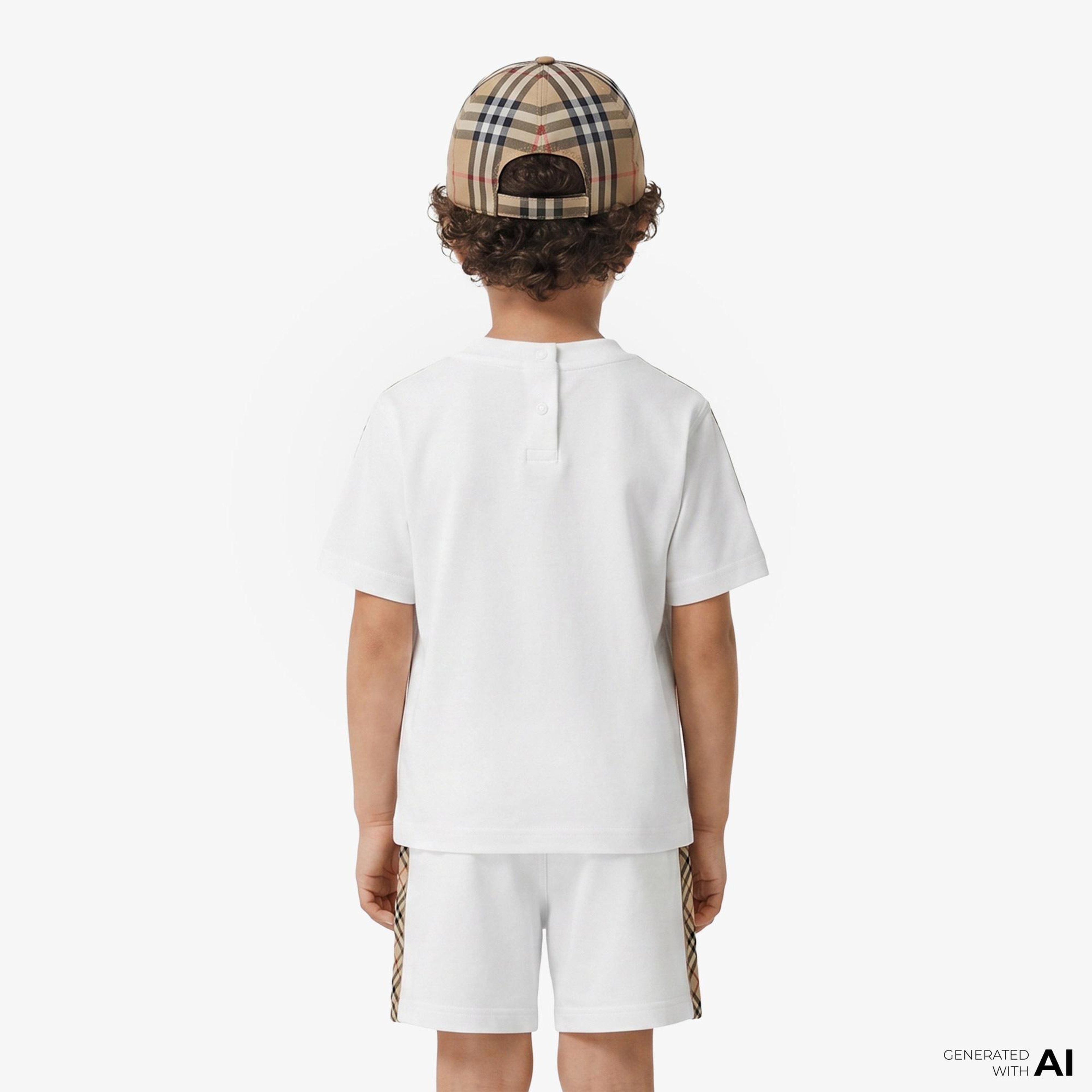 Burberry Çocuk Beyaz T-Shirt