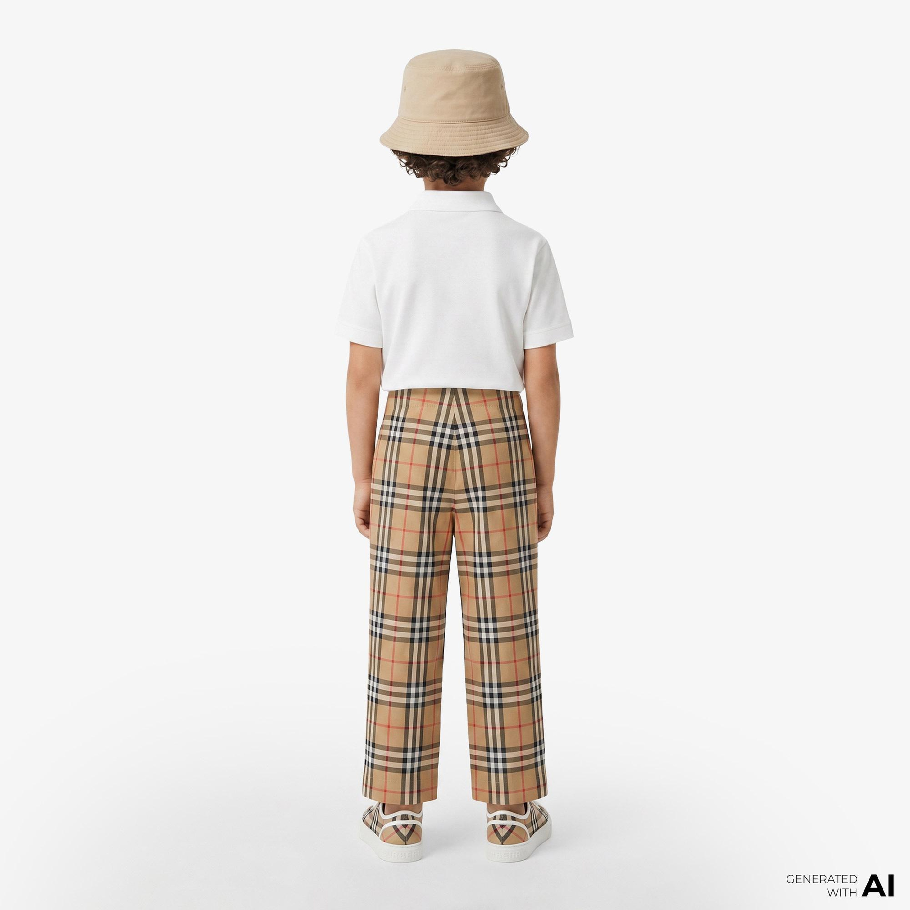 Burberry Orla Check Çocuk Bej Pantolon
