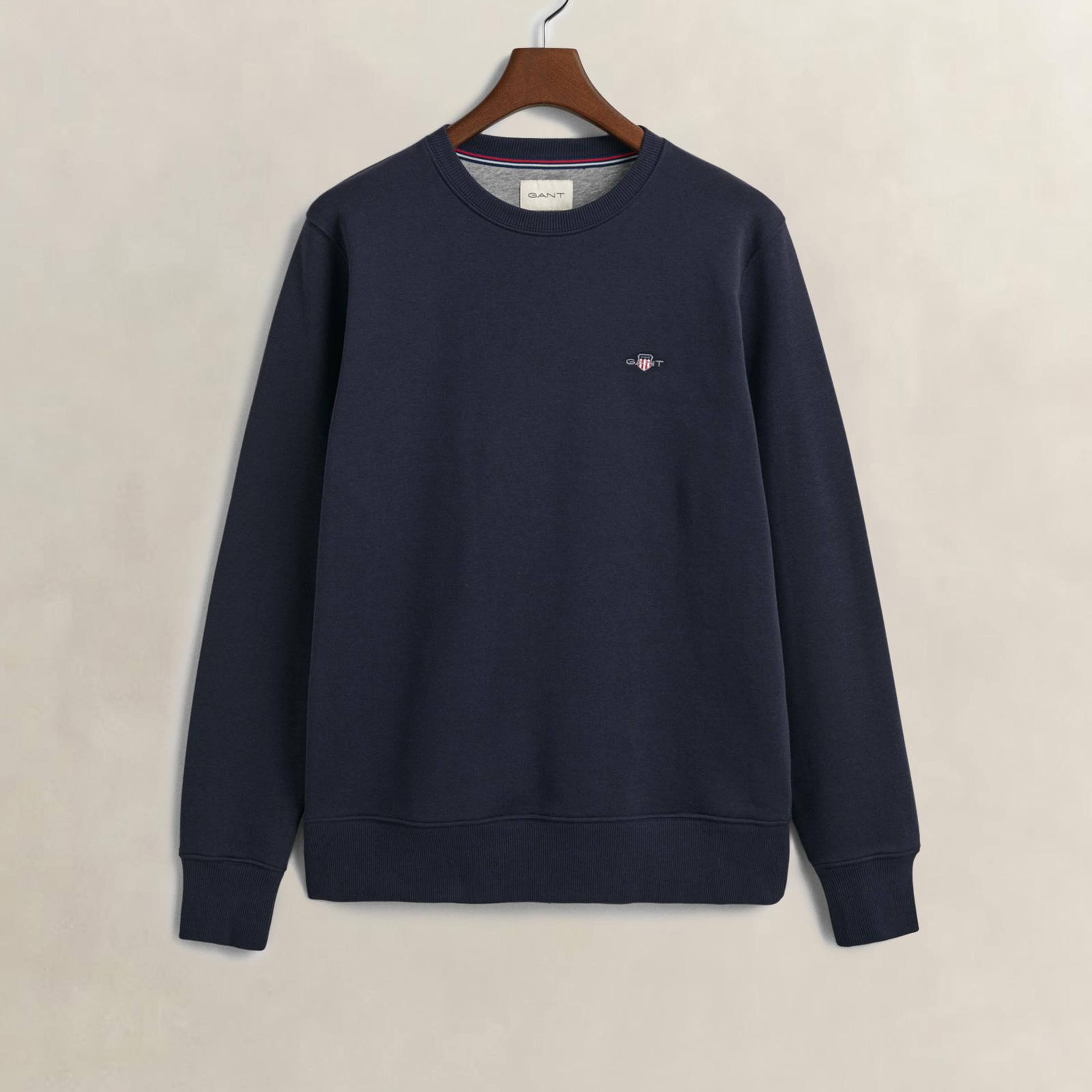 GANT Erkek Lacivert Regular Fit Bisiklet Yaka Sweatshirt