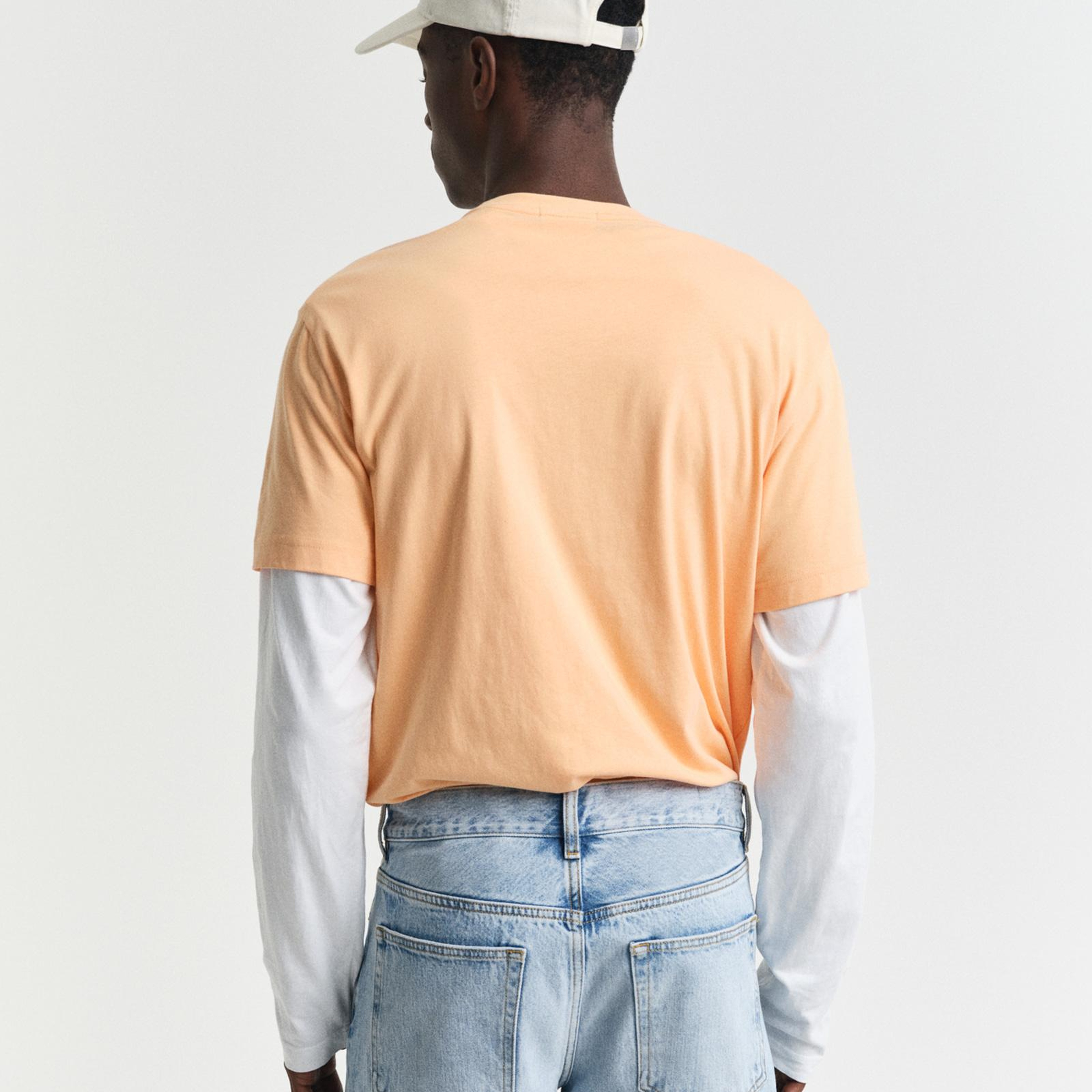 GANT Erkek Turuncu Regular Fit Bisiklet Yaka T-Shirt