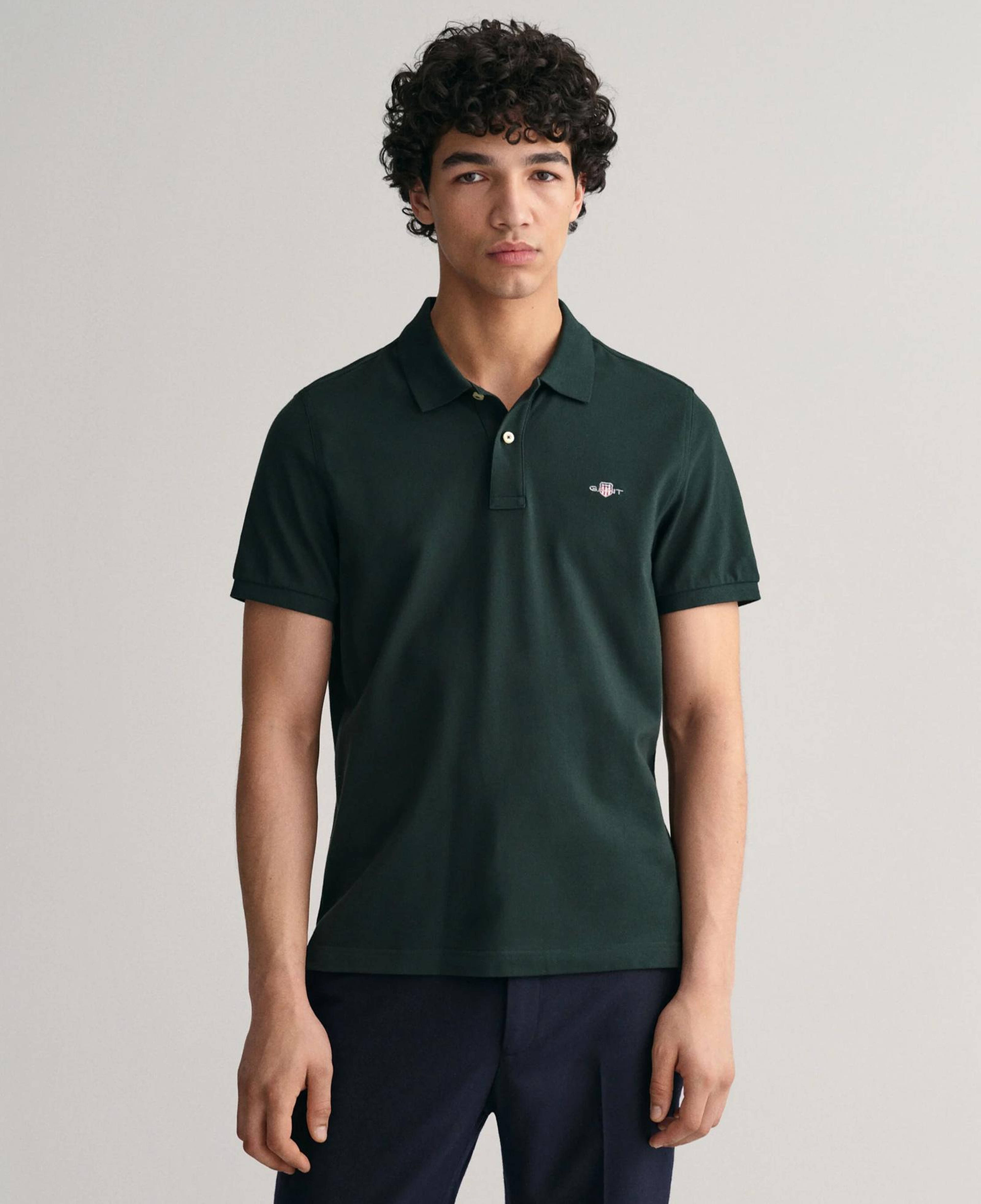 GANT Erkek Yeşil Regular Fit Polo