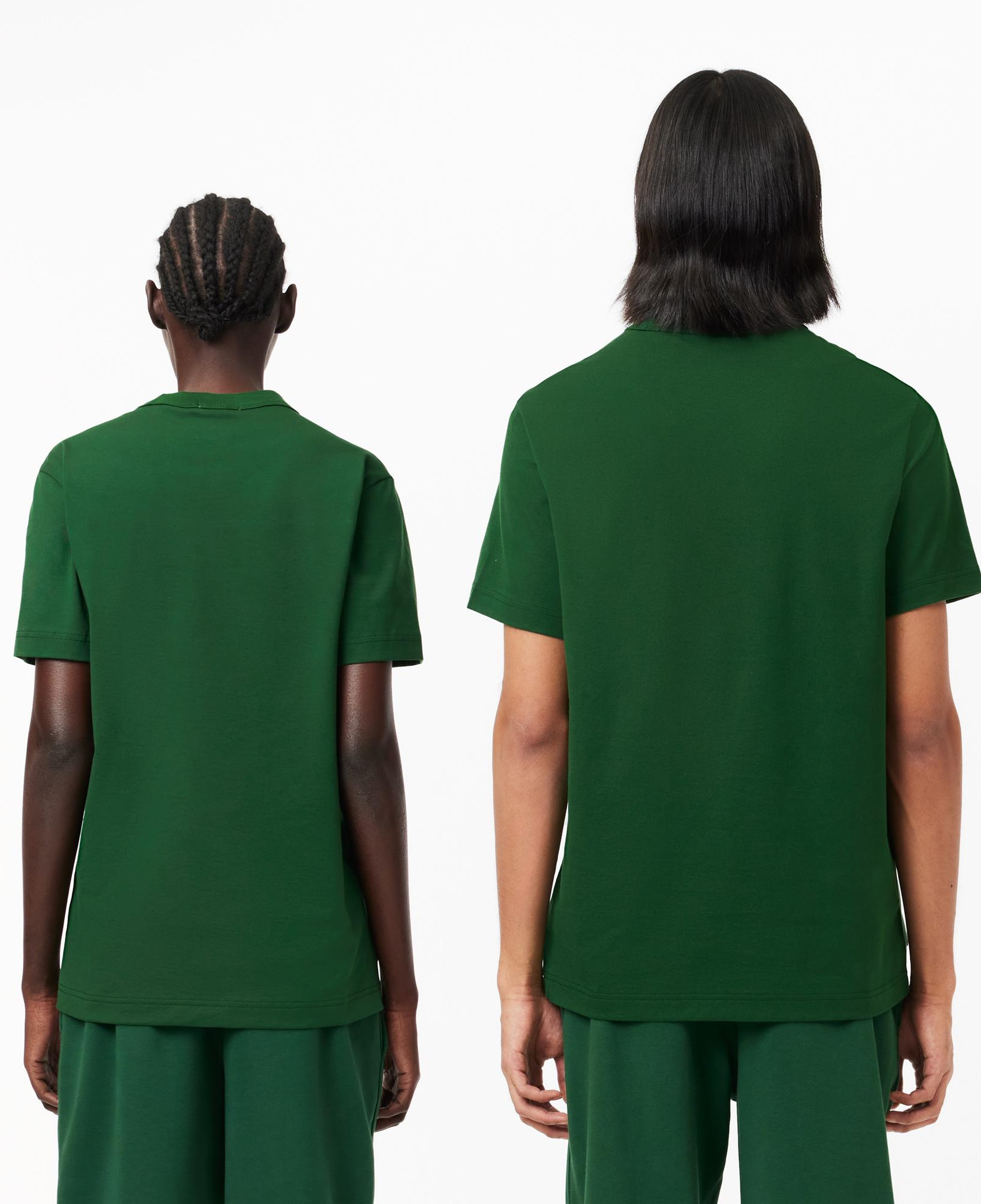 Unisex Relax Fit Bisiklet Yaka Baskılı Yeşil T-Shirt